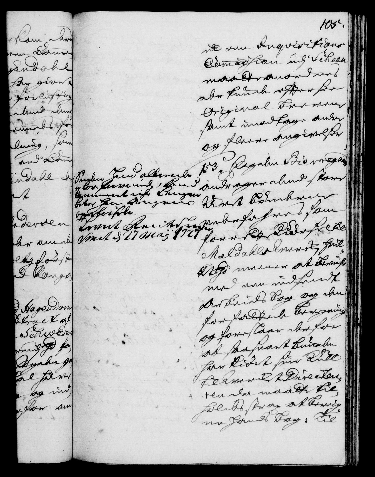 Rentekammeret, Kammerkanselliet, RA/EA-3111/G/Gh/Gha/L0009: Norsk ekstraktmemorialprotokoll (merket RK 53.54), 1726-1728, p. 105