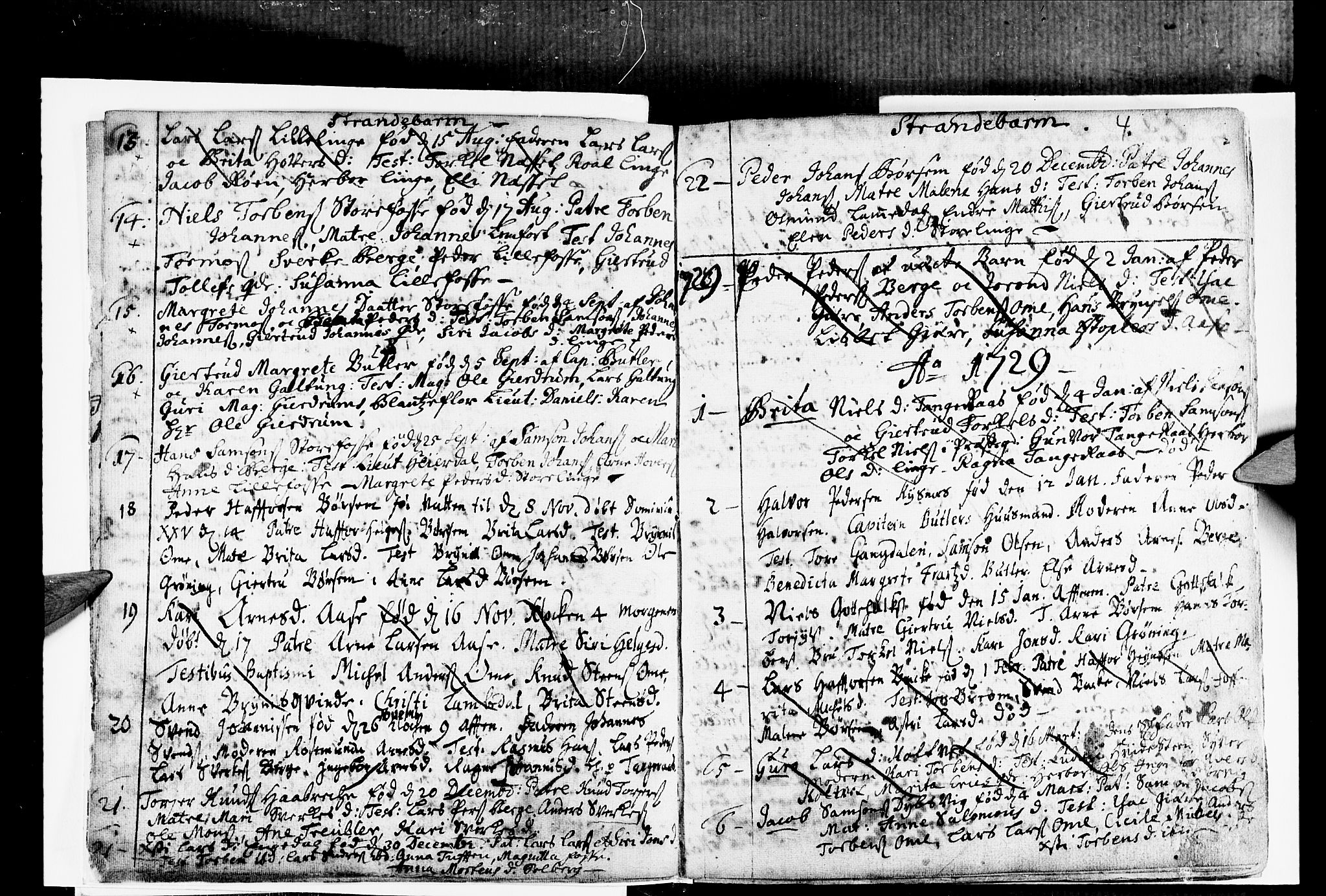Strandebarm sokneprestembete, SAB/A-78401/H/Haa: Parish register (official) no. A 2 /1, 1727-1750, p. 4