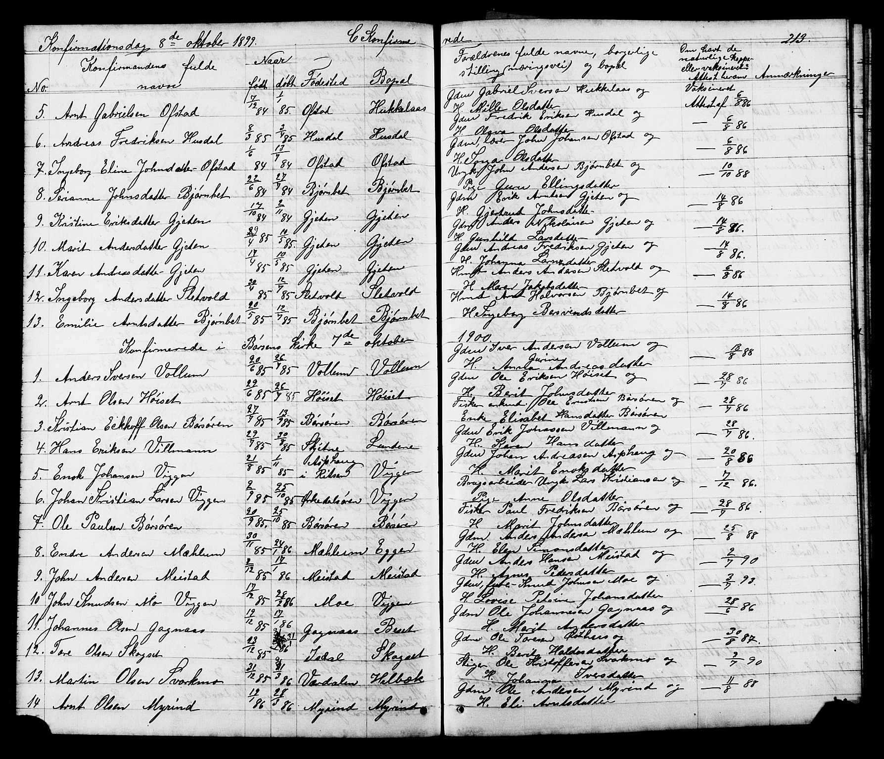 Ministerialprotokoller, klokkerbøker og fødselsregistre - Sør-Trøndelag, SAT/A-1456/665/L0777: Parish register (copy) no. 665C02, 1867-1915, p. 213
