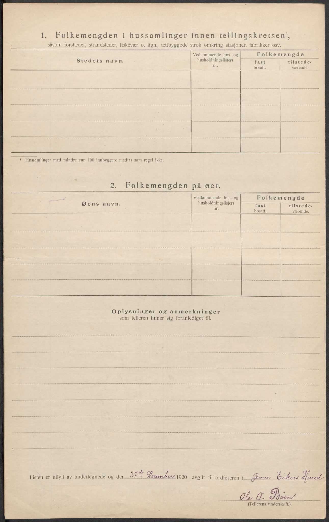 SAKO, 1920 census for Øvre Eiker, 1920, p. 42