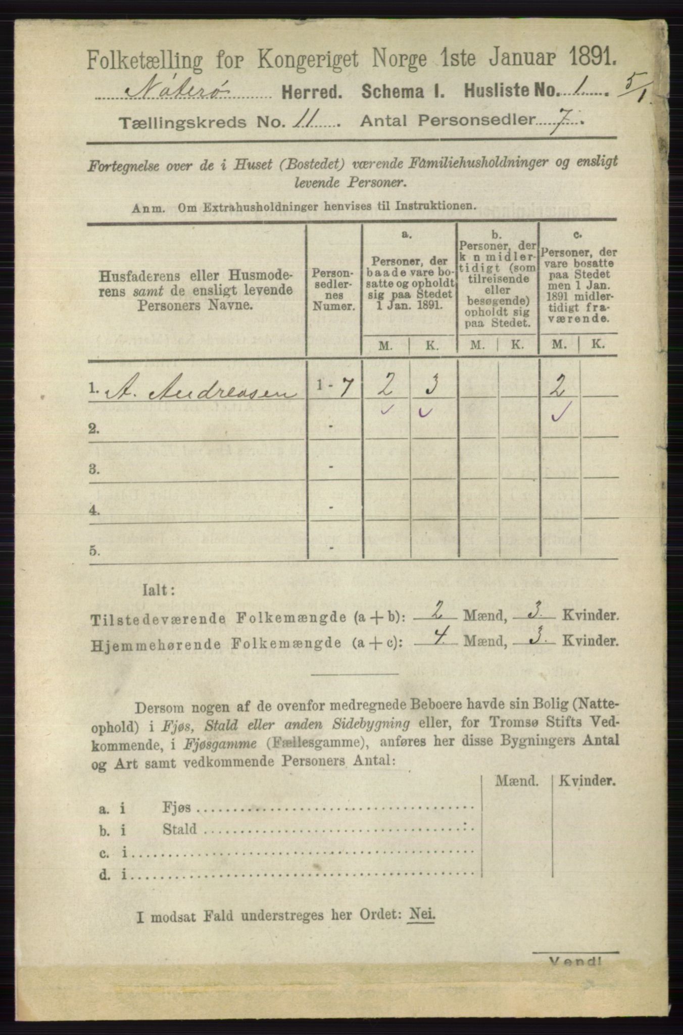 RA, 1891 census for 0722 Nøtterøy, 1891, p. 5737
