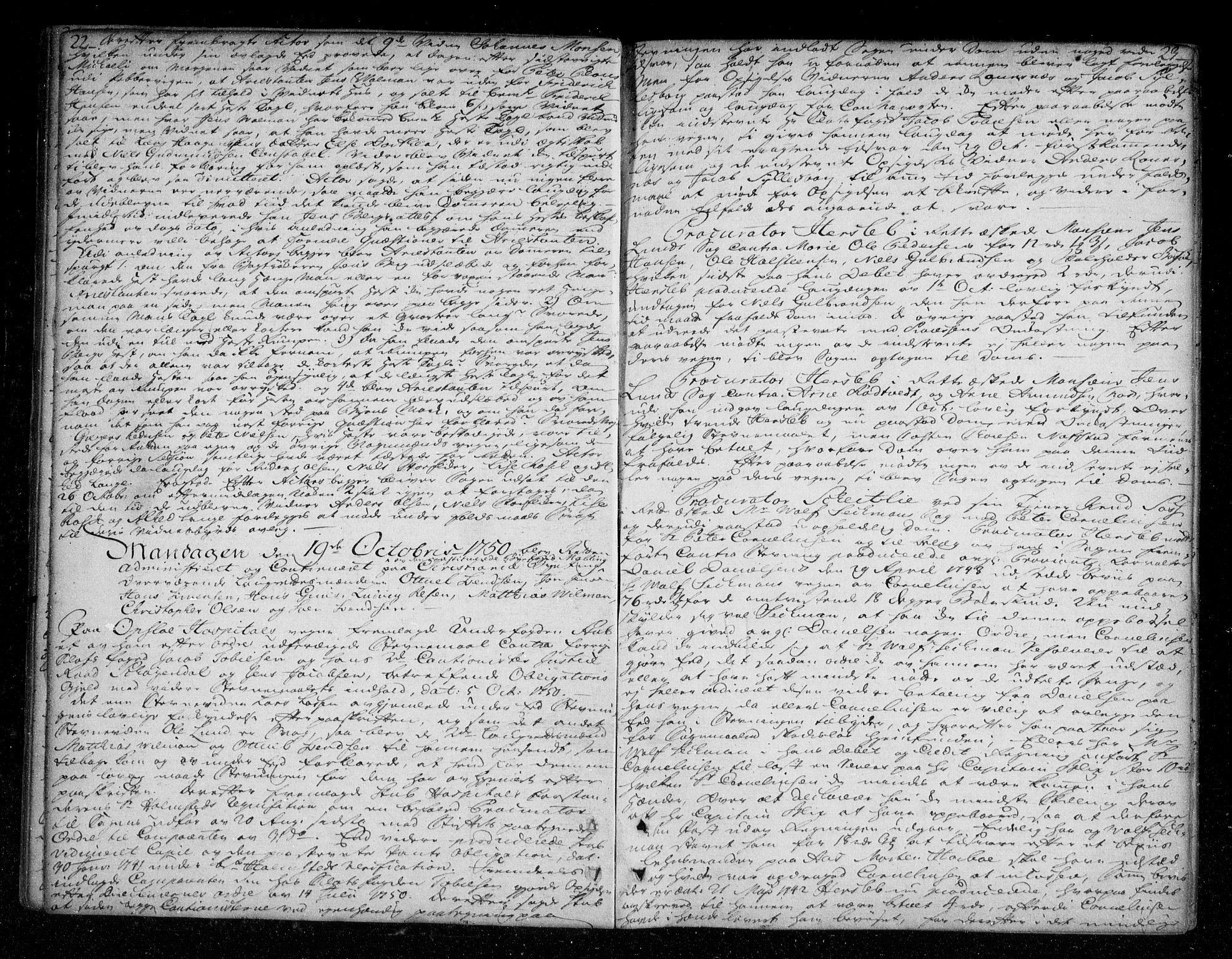 Christiania byfogd, AV/SAO-A-11543/F/Fb/L0060: Tingbok, 1750-1752, p. 22-23