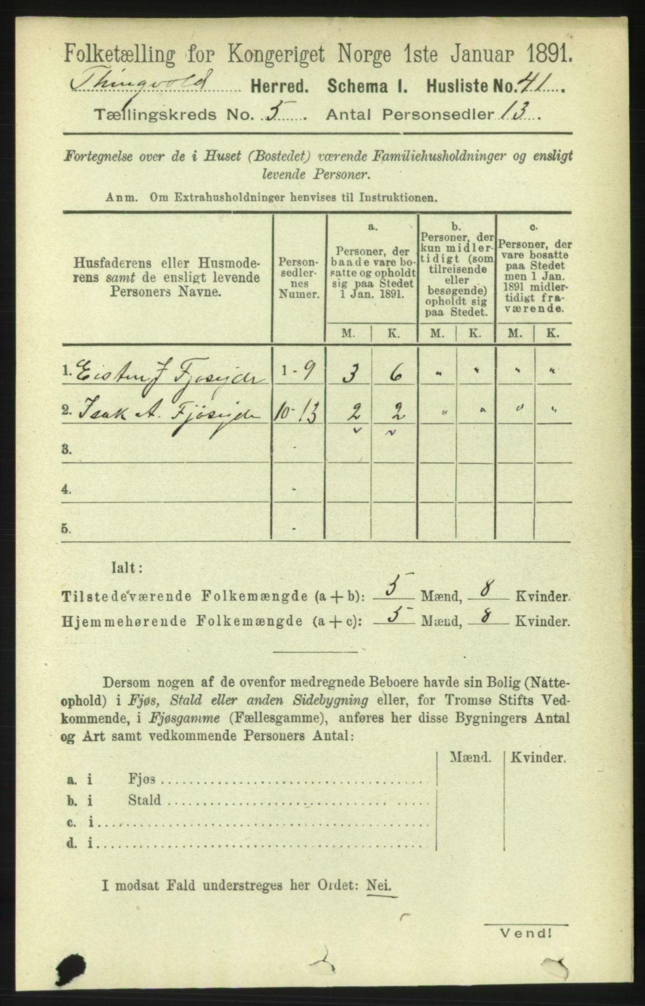 RA, 1891 census for 1560 Tingvoll, 1891, p. 2046