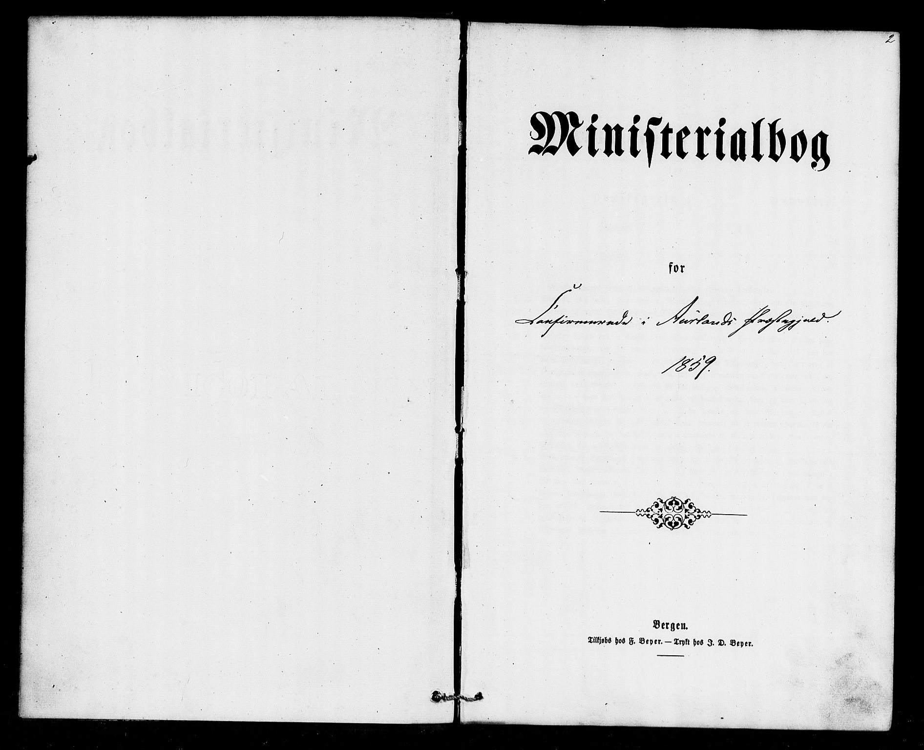 Aurland sokneprestembete, SAB/A-99937/H/Ha/Haa/L0009: Parish register (official) no. A 9, 1859-1879, p. 2