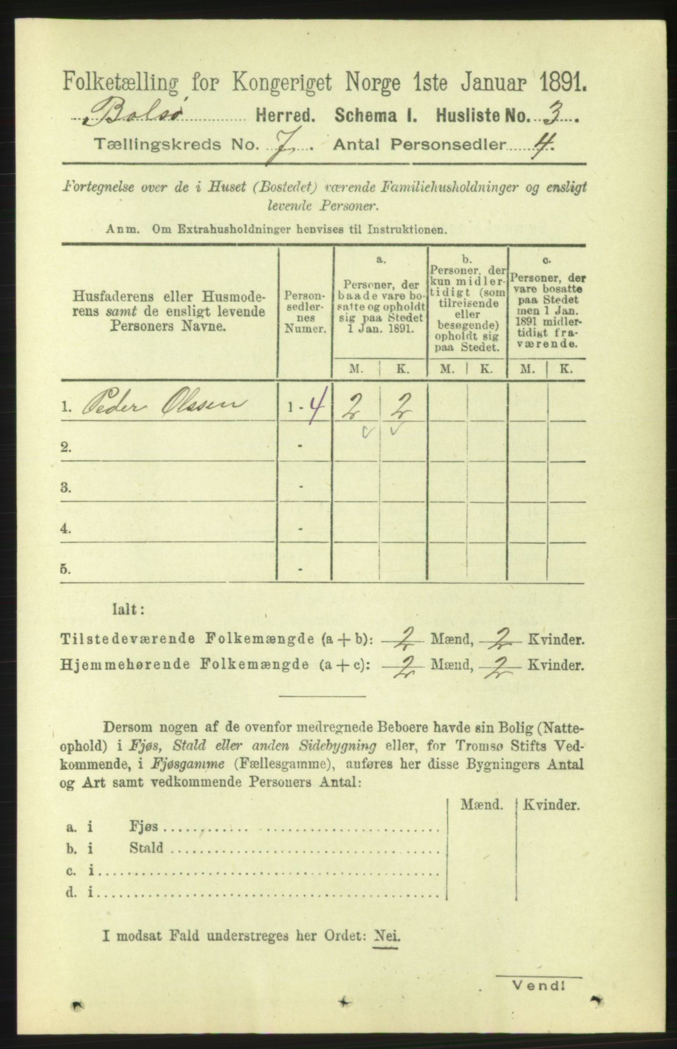 RA, 1891 census for 1544 Bolsøy, 1891, p. 4126