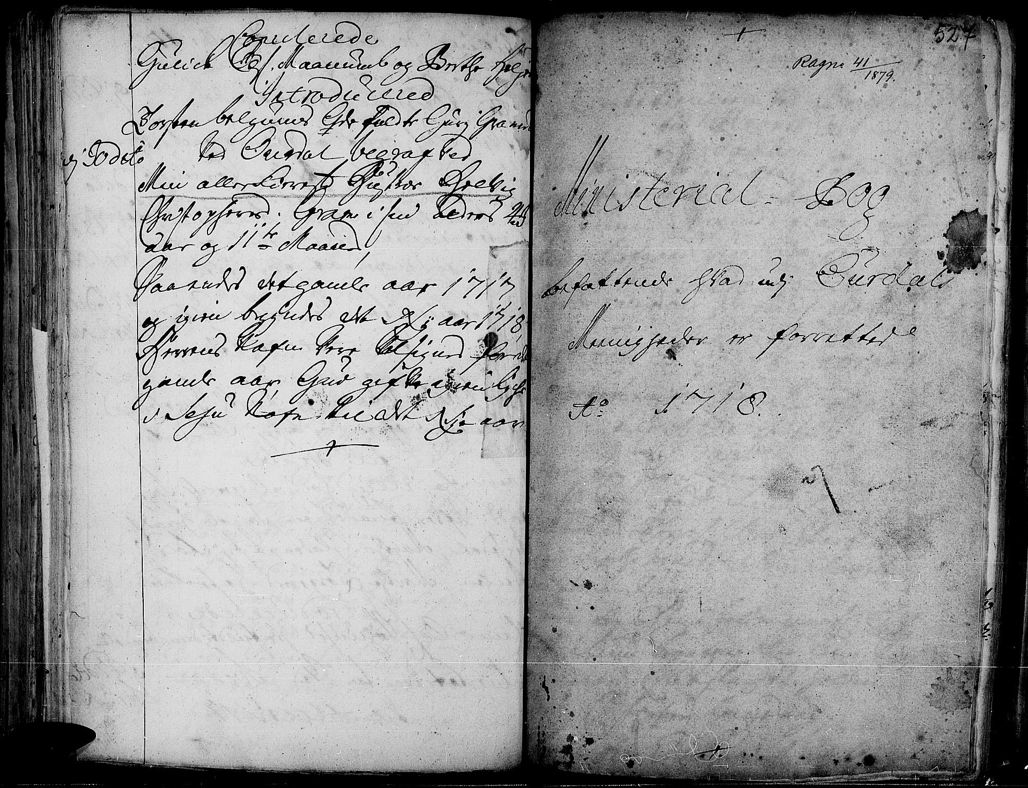 Aurdal prestekontor, SAH/PREST-126/H/Ha/Haa/L0001: Parish register (official) no. 1-3, 1692-1730, p. 527