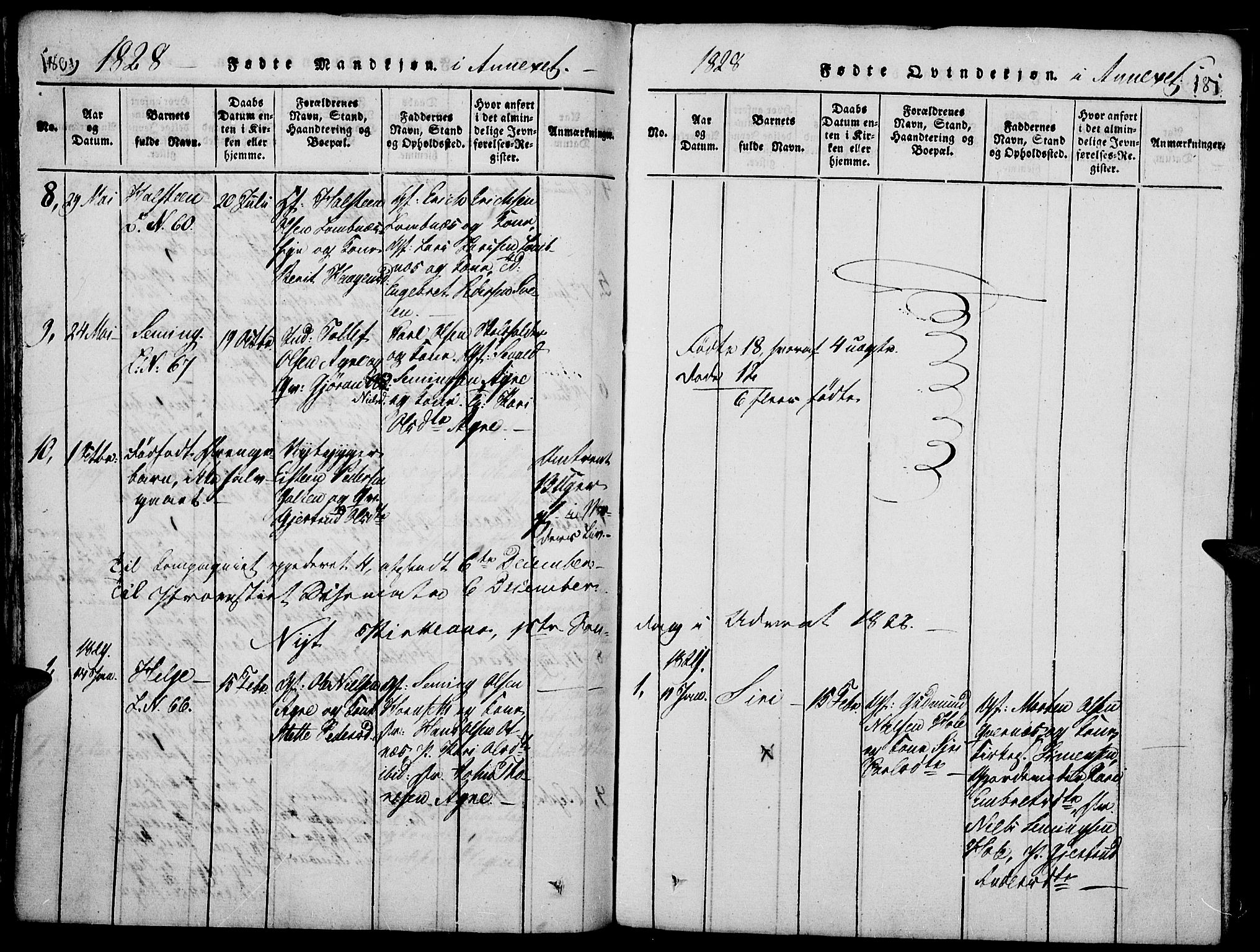 Rendalen prestekontor, AV/SAH-PREST-054/H/Ha/Haa/L0003: Parish register (official) no. 3, 1815-1829, p. 180-181