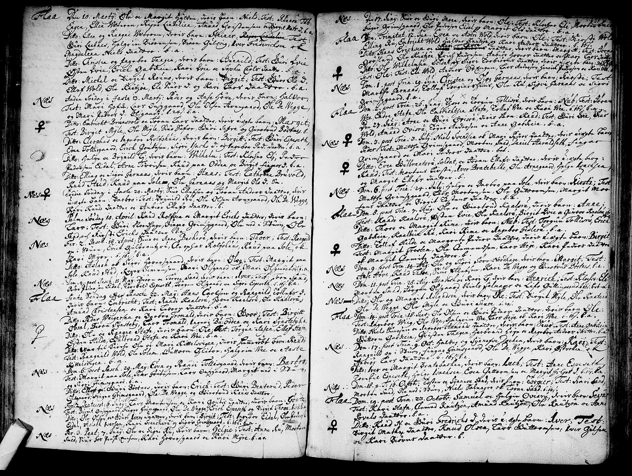 Nes kirkebøker, AV/SAKO-A-236/F/Fa/L0002: Parish register (official) no. 2, 1707-1759, p. 51