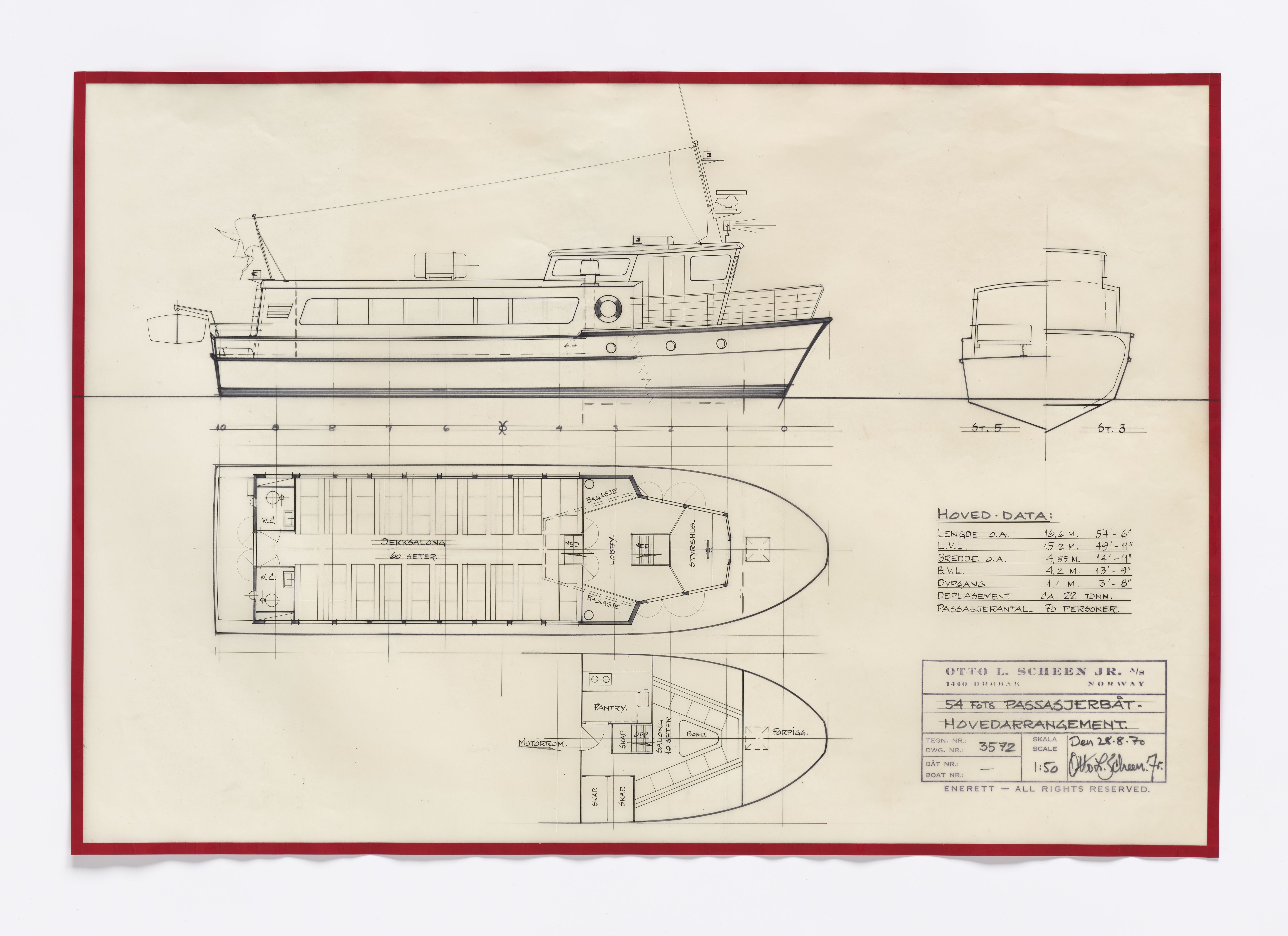 Furuholmen & Scheen, AFM/OM-1003/T/Ta/L0001/0003: Passasjerkrysser / Scheen, 1970-1997