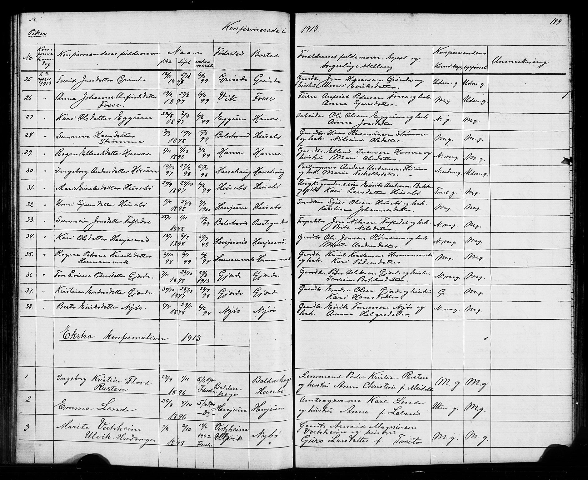 Leikanger sokneprestembete, SAB/A-81001: Parish register (copy) no. A 1, 1873-1916, p. 149