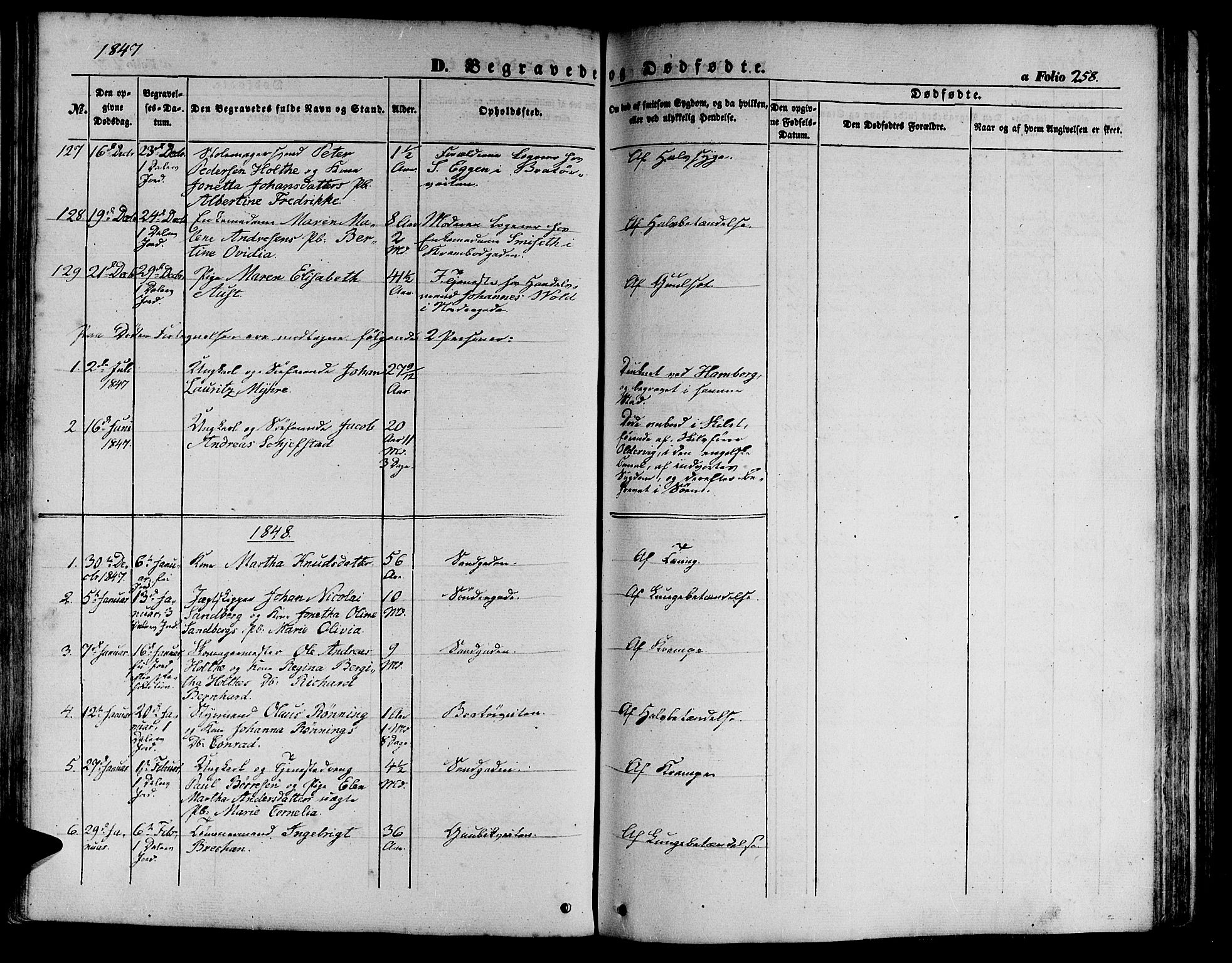 Ministerialprotokoller, klokkerbøker og fødselsregistre - Sør-Trøndelag, AV/SAT-A-1456/602/L0137: Parish register (copy) no. 602C05, 1846-1856, p. 258