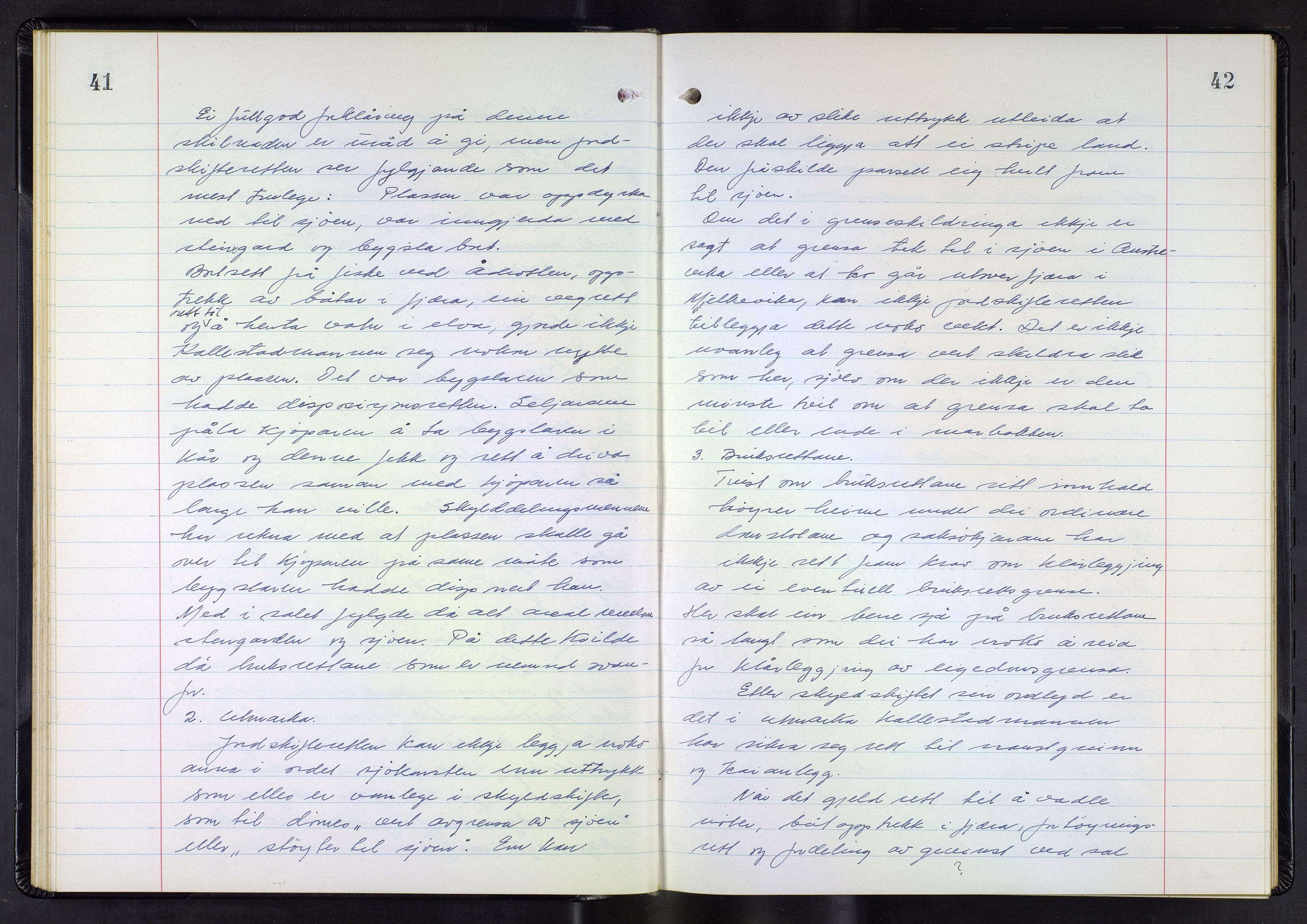 Hordaland jordskiftedøme - III Midhordland jordskiftedistrikt, AV/SAB-A-7001/A/Aa/L0042: Forhandlingsprotokoll, 1969-1973, p. 41-42