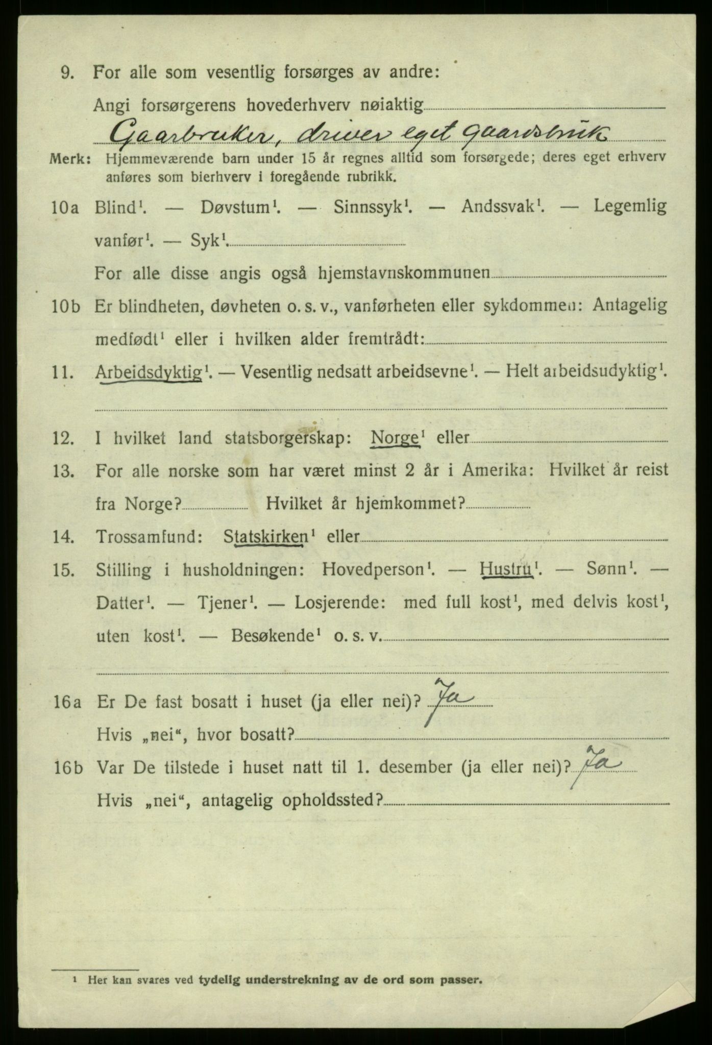 SAB, 1920 census for Askvoll, 1920, p. 3585