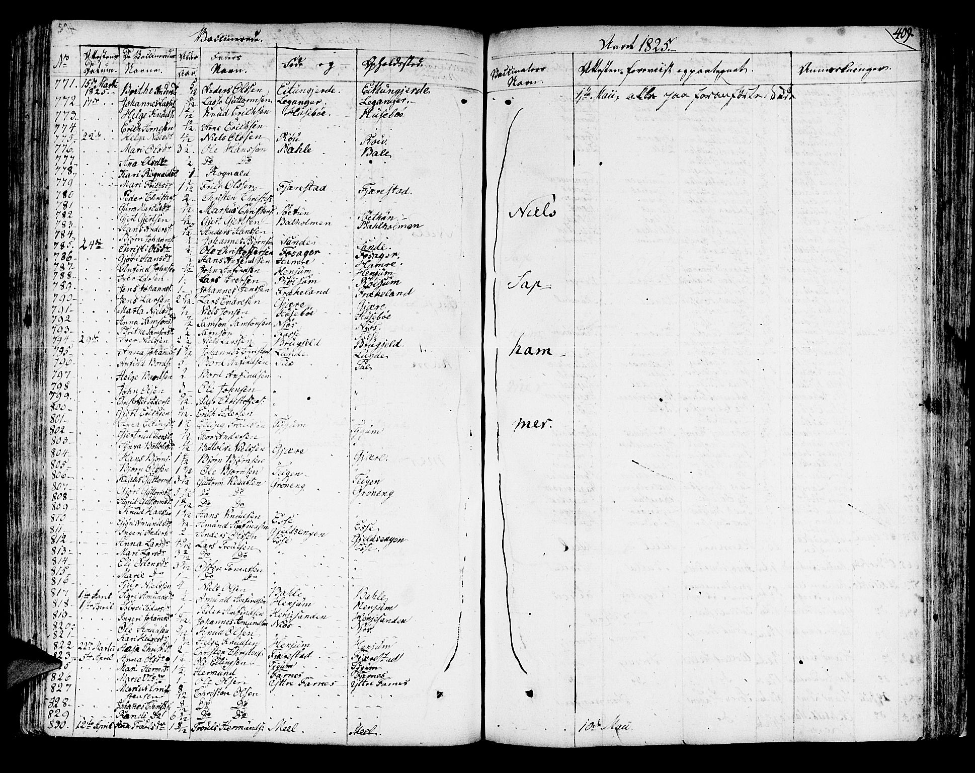 Leikanger sokneprestembete, SAB/A-81001: Parish register (official) no. A 6, 1810-1838, p. 409