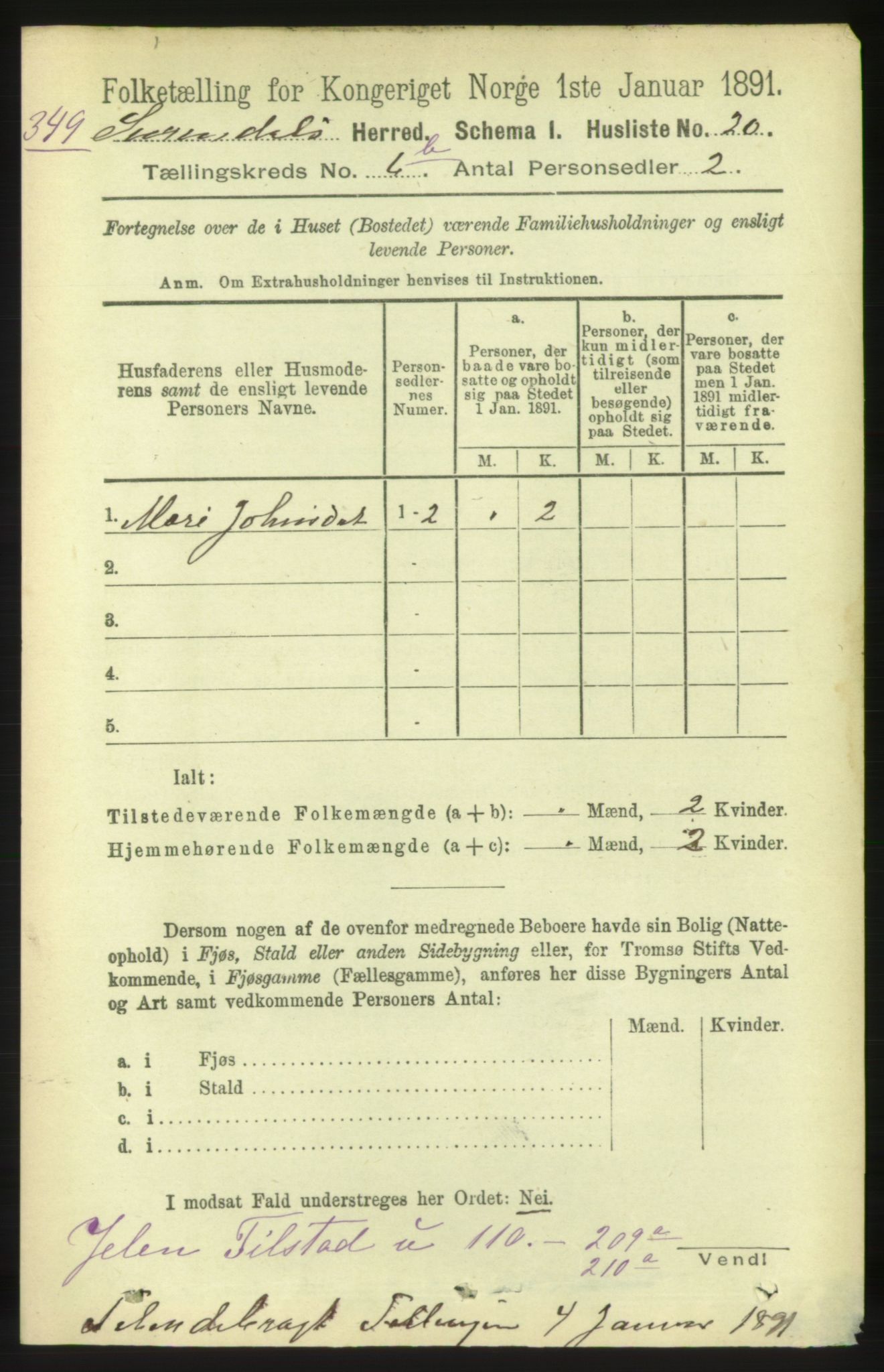 RA, 1891 census for 1566 Surnadal, 1891, p. 1758