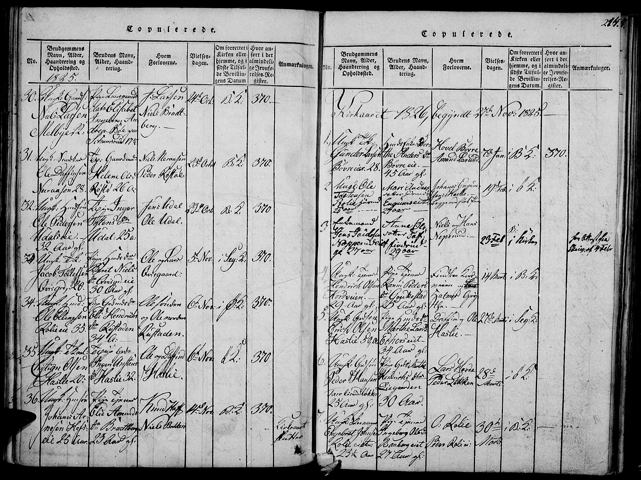 Biri prestekontor, SAH/PREST-096/H/Ha/Haa/L0003: Parish register (official) no. 3, 1814-1828, p. 214