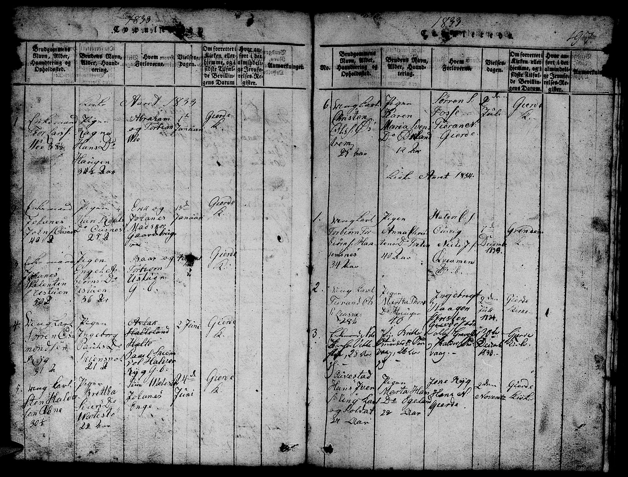 Etne sokneprestembete, SAB/A-75001/H/Hab: Parish register (copy) no. B 1, 1815-1850, p. 197