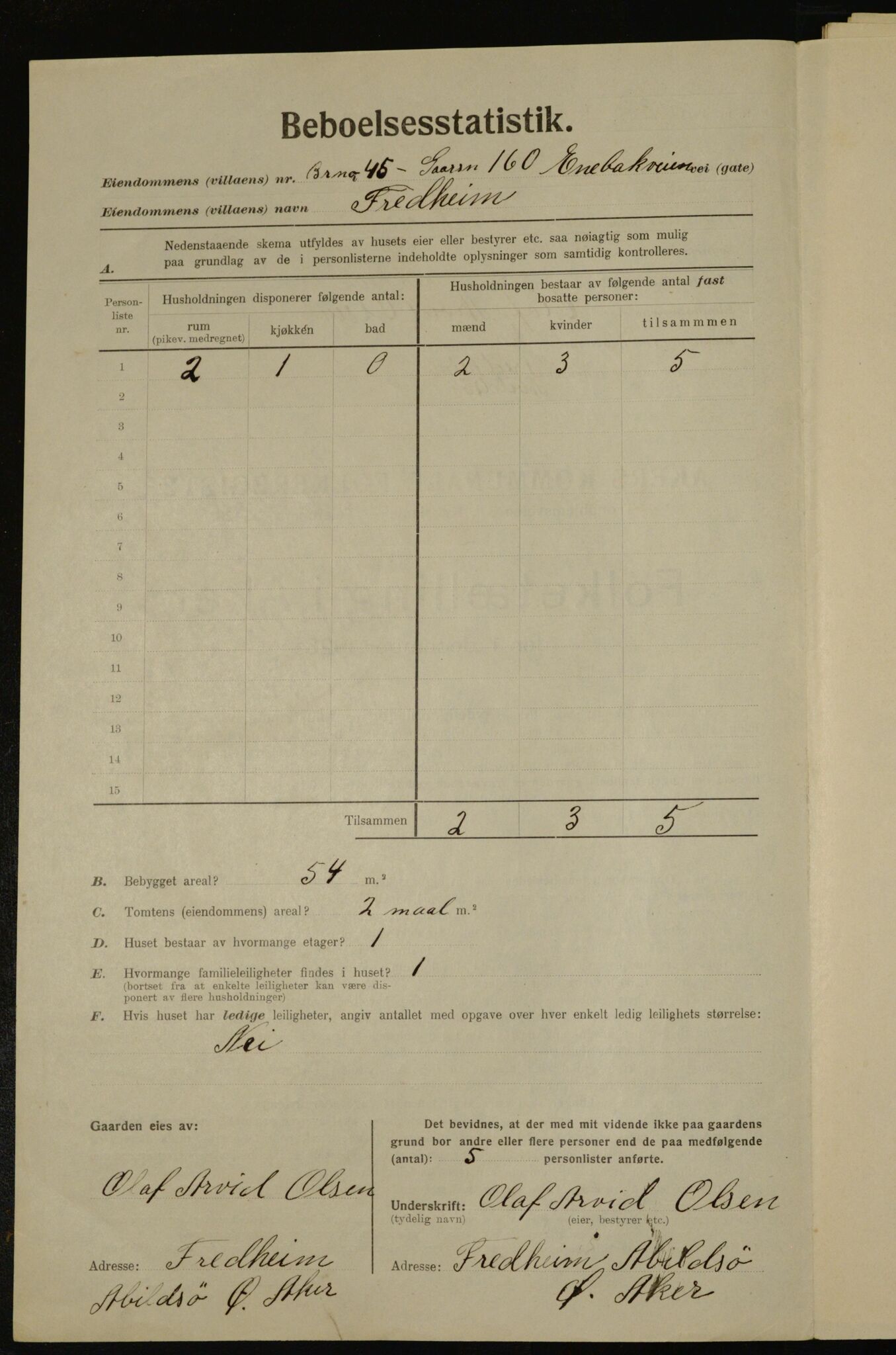 , Municipal Census 1923 for Aker, 1923, p. 38467