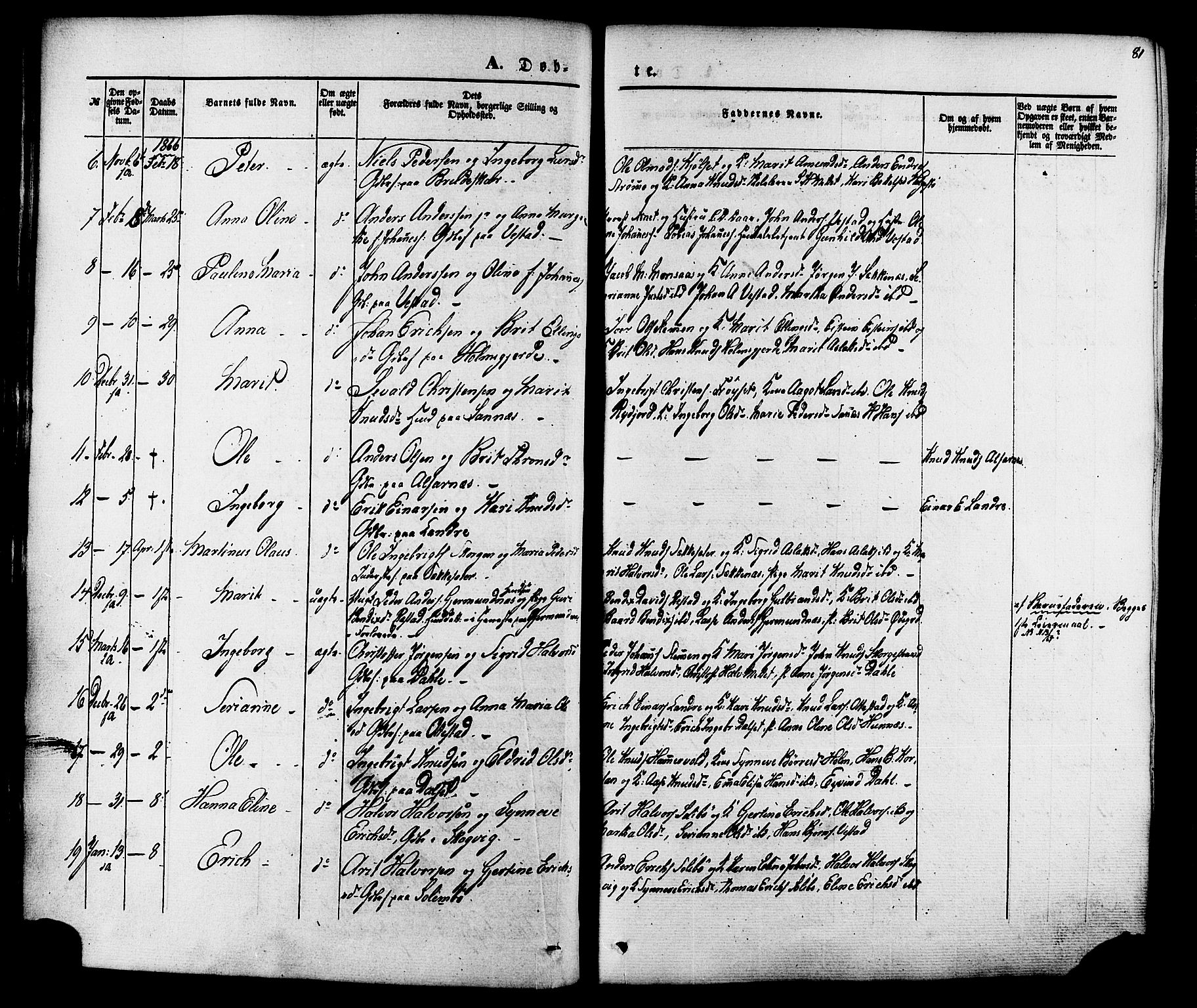 Ministerialprotokoller, klokkerbøker og fødselsregistre - Møre og Romsdal, AV/SAT-A-1454/547/L0603: Parish register (official) no. 547A05, 1846-1877, p. 81