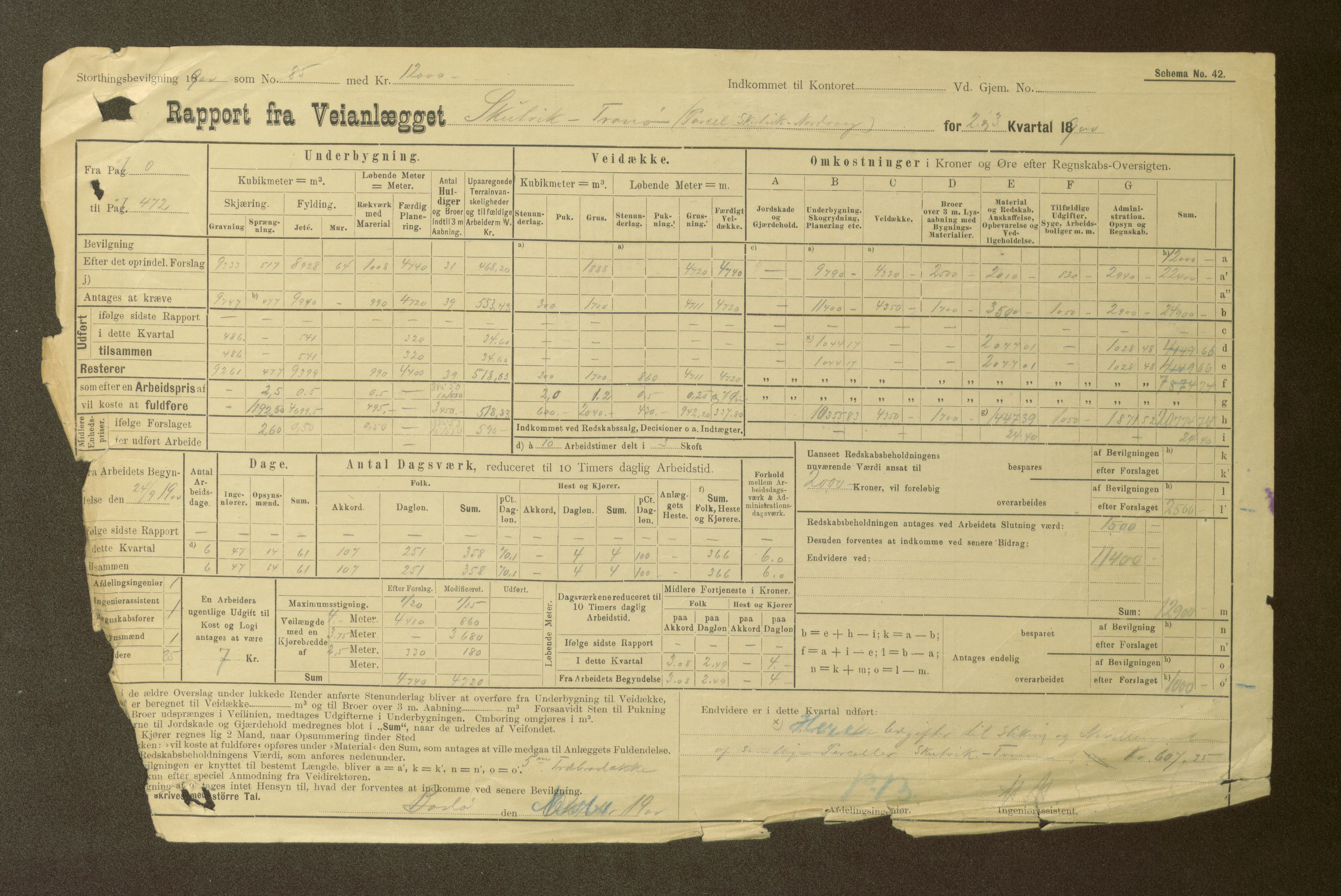 Nordland vegkontor, AV/SAT-A-4181/F/Fa/L0030: Hamarøy/Tysfjord, 1885-1948, p. 878