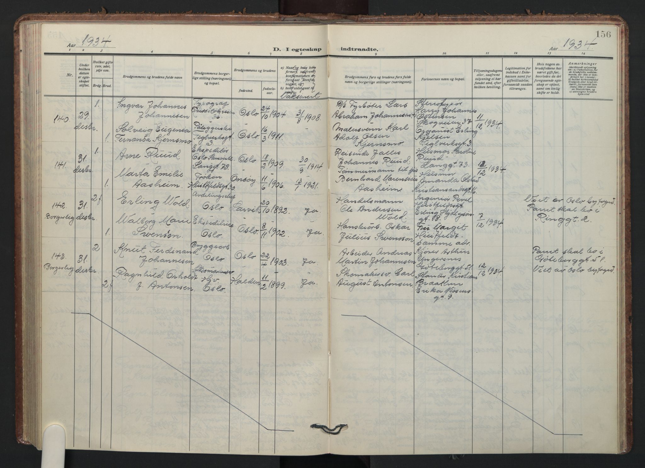 Petrus prestekontor Kirkebøker, AV/SAO-A-10872/F/Fa/L0016: Parish register (official) no. 16, 1925-1936, p. 156