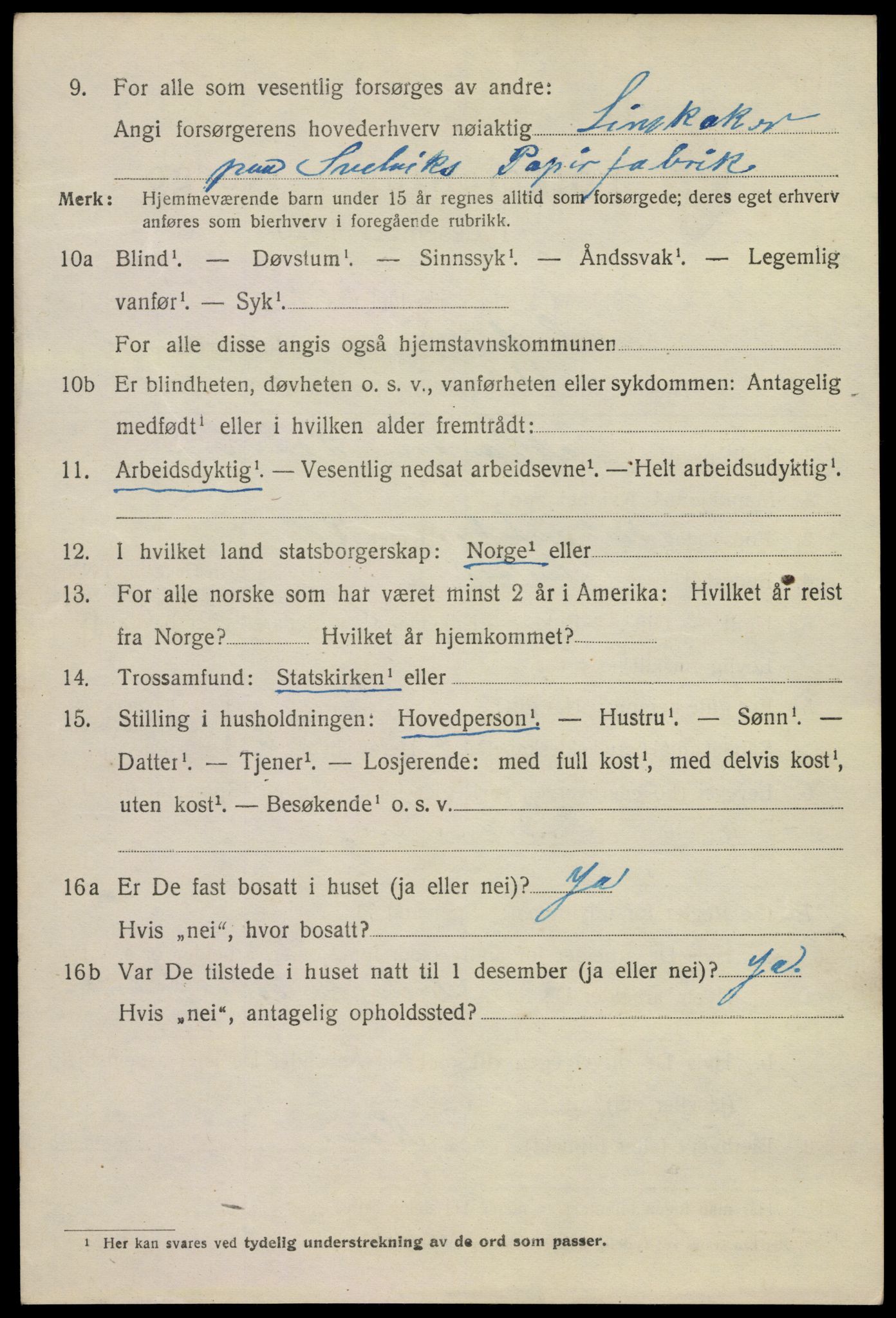 SAKO, 1920 census for Svelvik, 1920, p. 3582