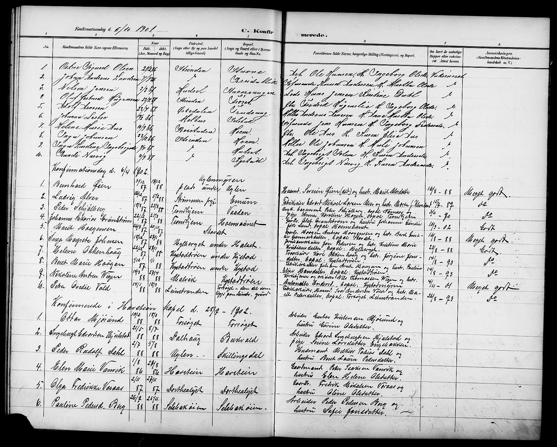 Ministerialprotokoller, klokkerbøker og fødselsregistre - Sør-Trøndelag, AV/SAT-A-1456/611/L0355: Parish register (copy) no. 611C03, 1897-1914
