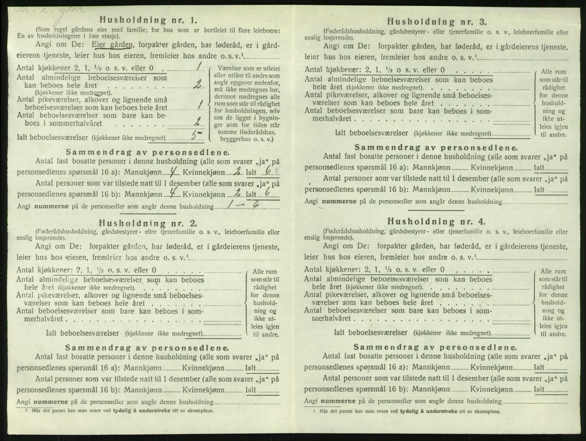 SAT, 1920 census for Leksvik, 1920, p. 1113