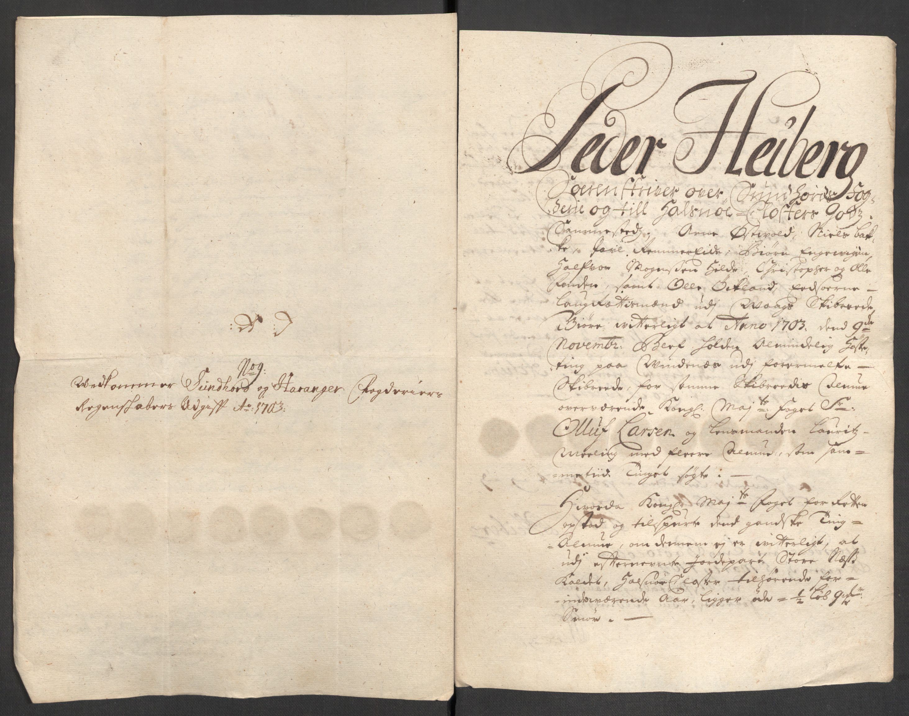 Rentekammeret inntil 1814, Reviderte regnskaper, Fogderegnskap, AV/RA-EA-4092/R48/L2981: Fogderegnskap Sunnhordland og Hardanger, 1703, p. 226