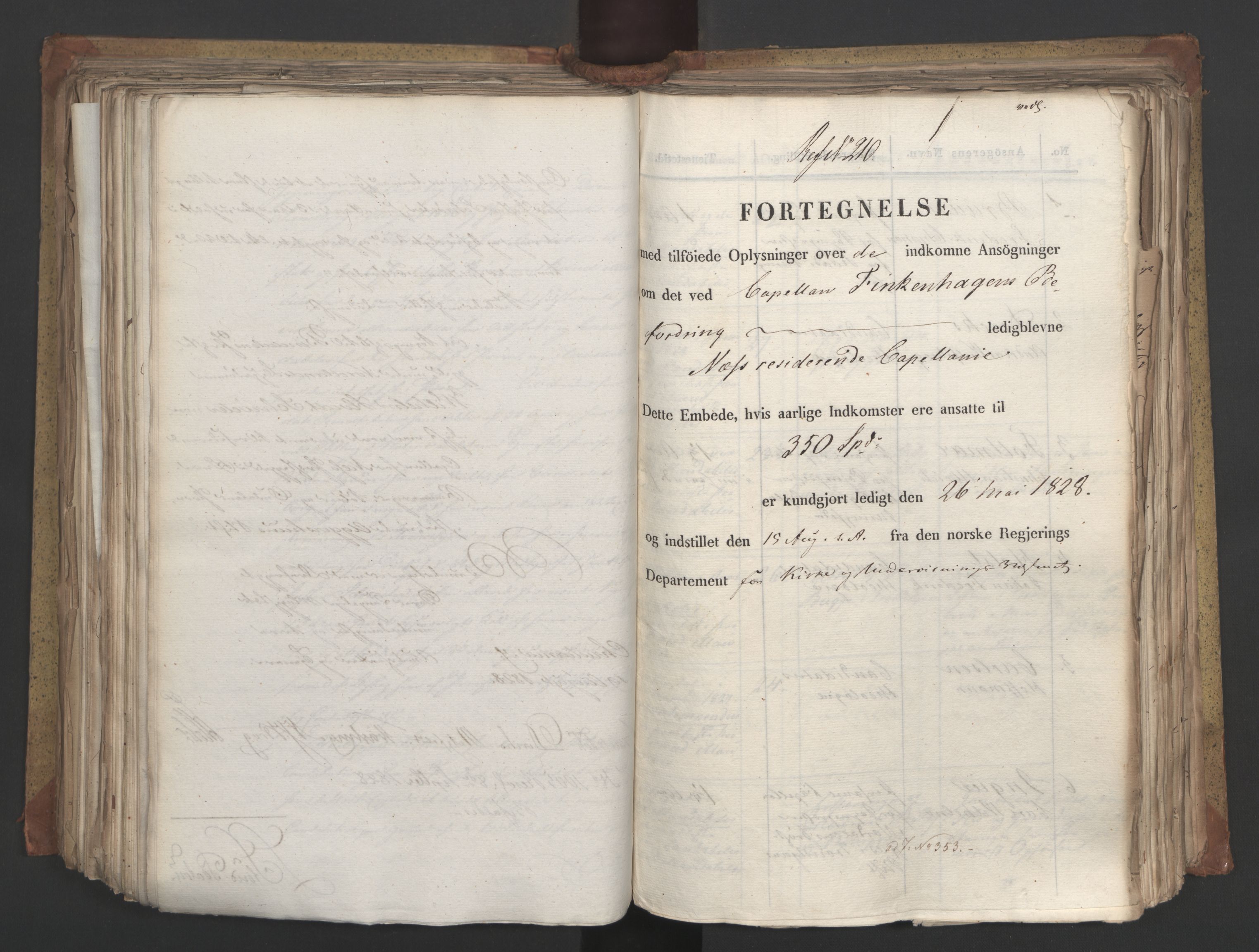 Statsrådsavdelingen i Stockholm, RA/S-1003/D/Da/L0055: Regjeringsinnstillinger nr. 231-435, 1828, p. 407