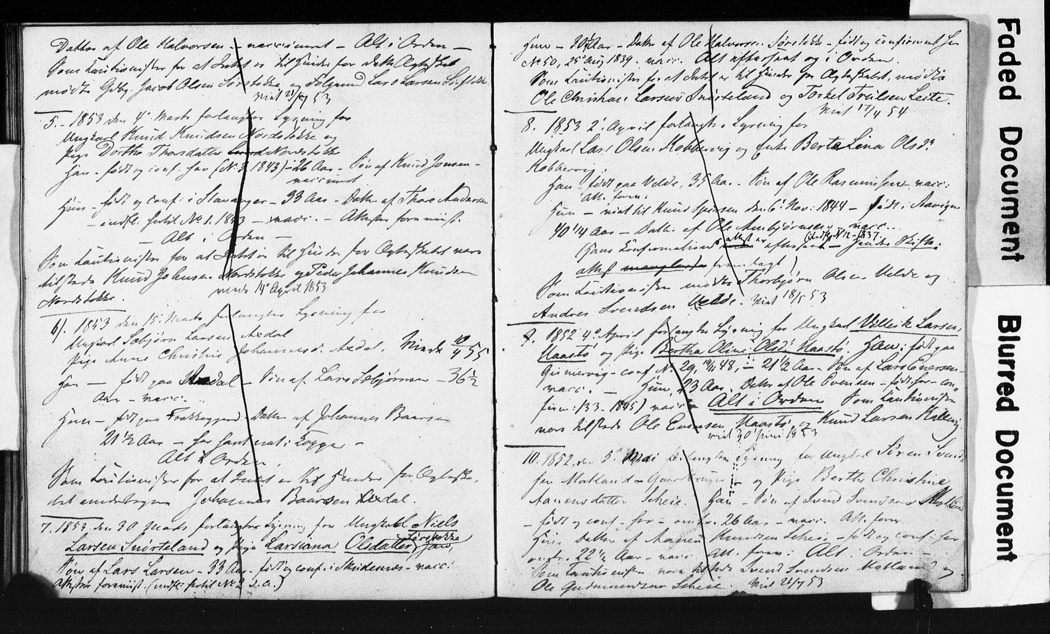 Avaldsnes sokneprestkontor, AV/SAST-A -101851/I/Ie/L0002: Banns register no. IX 2, 1850-1854