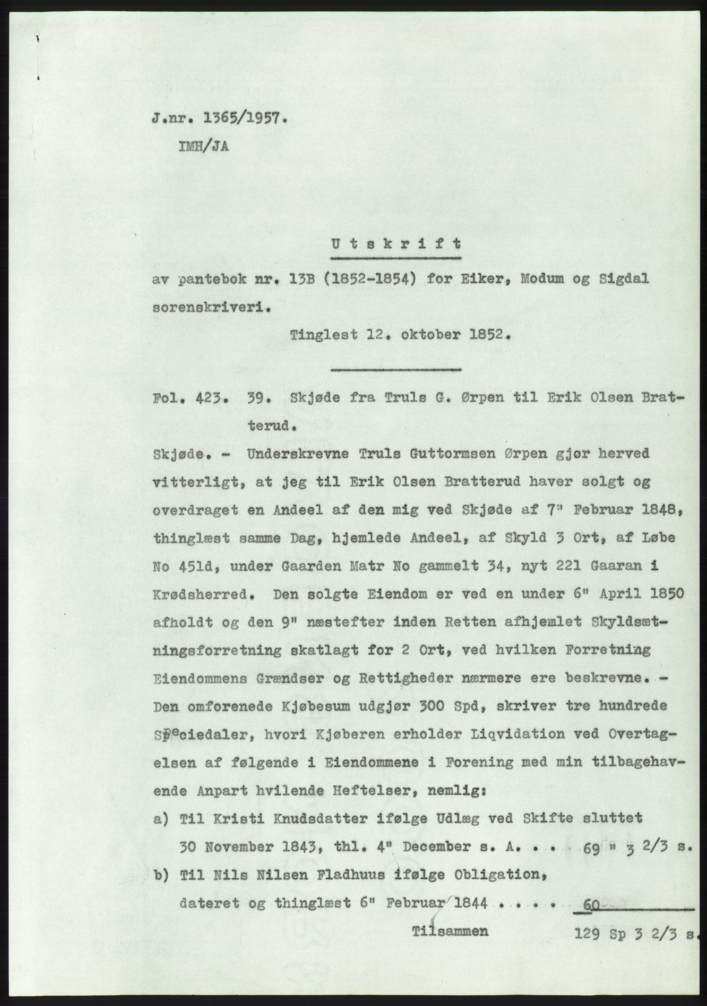 Statsarkivet i Kongsberg, SAKO/A-0001, 1957-1958, p. 108
