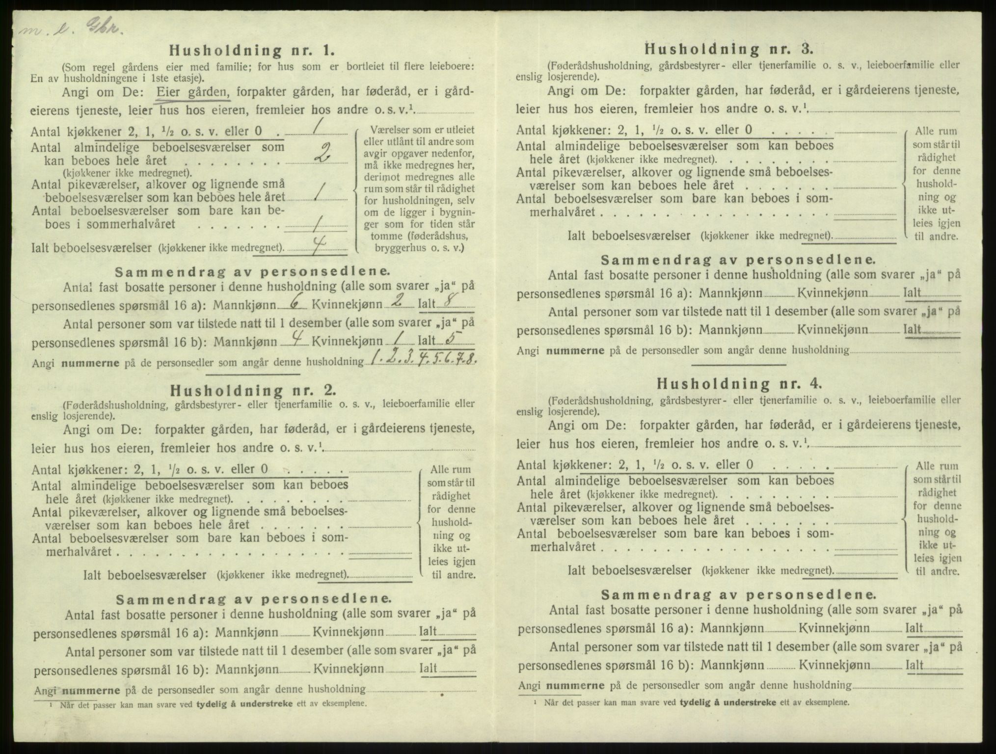 SAB, 1920 census for Gulen, 1920, p. 125