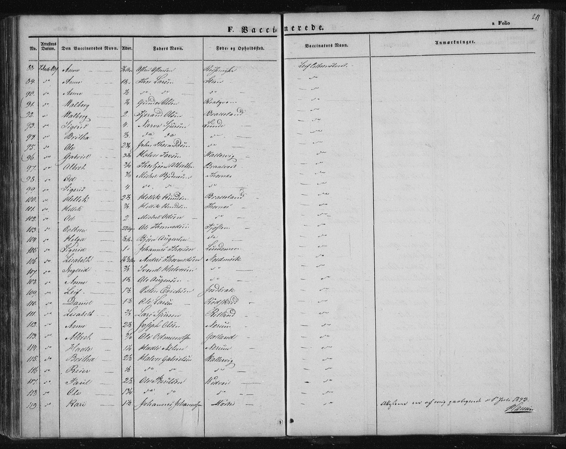 Suldal sokneprestkontor, SAST/A-101845/01/IV/L0008: Parish register (official) no. A 8, 1836-1853, p. 211