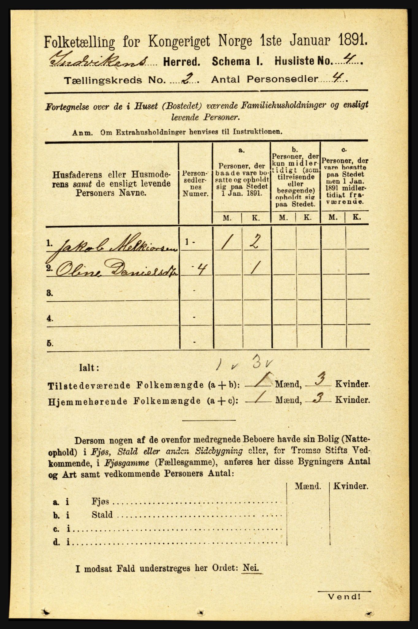 RA, 1891 census for 1447 Innvik, 1891, p. 547