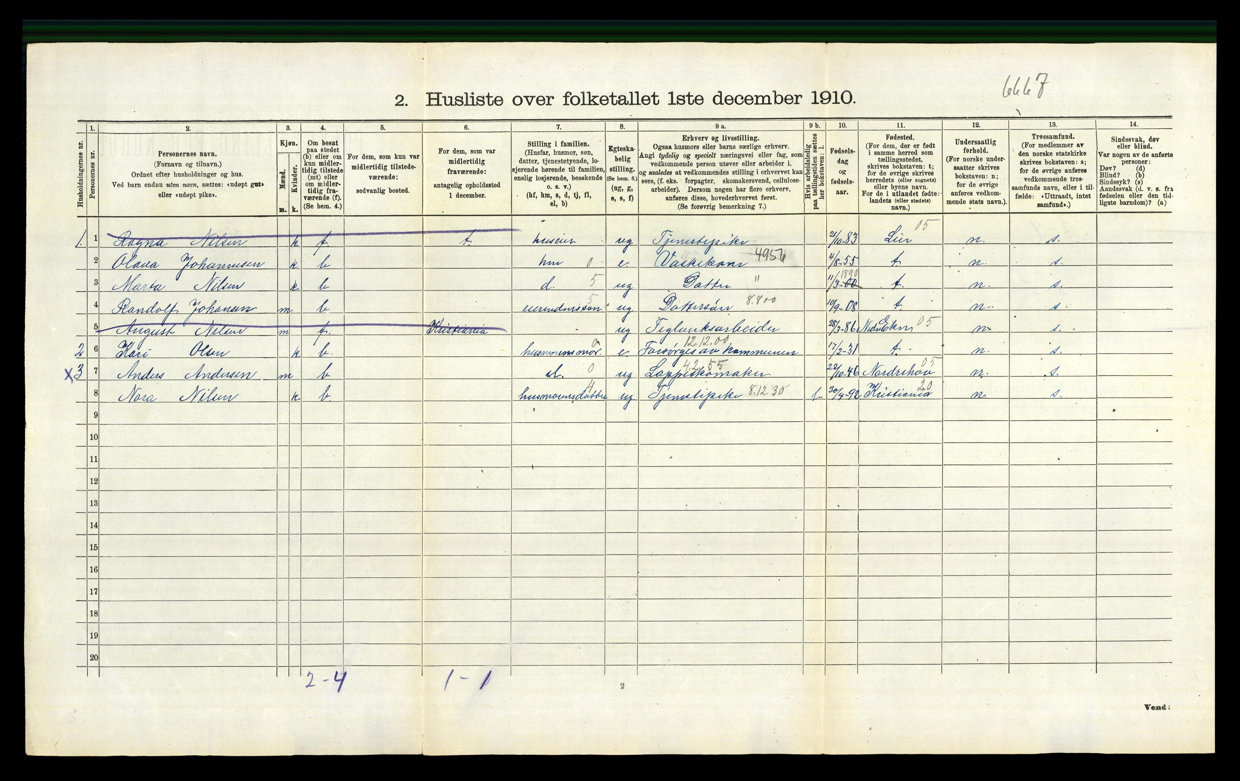 RA, 1910 census for Røyken, 1910, p. 154