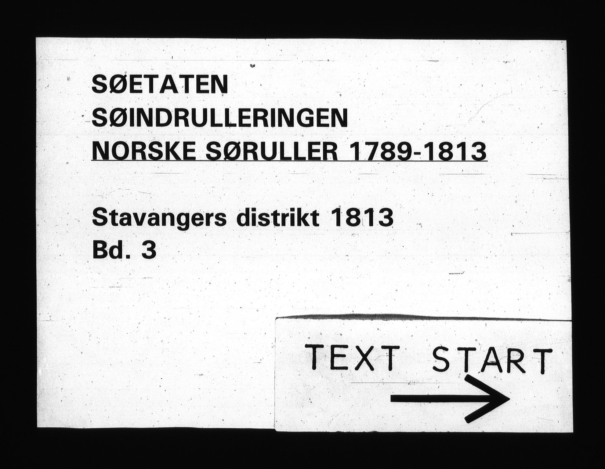 Sjøetaten, RA/EA-3110/F/L0304: Stavanger distrikt, bind 3, 1813