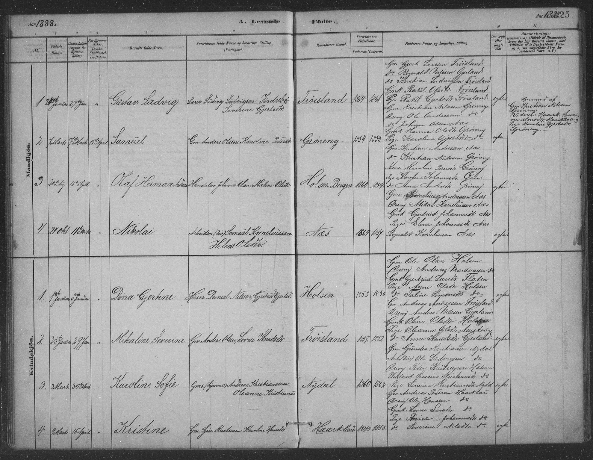 Førde sokneprestembete, AV/SAB-A-79901/H/Hab/Habc/L0002: Parish register (copy) no. C 2, 1881-1911, p. 25