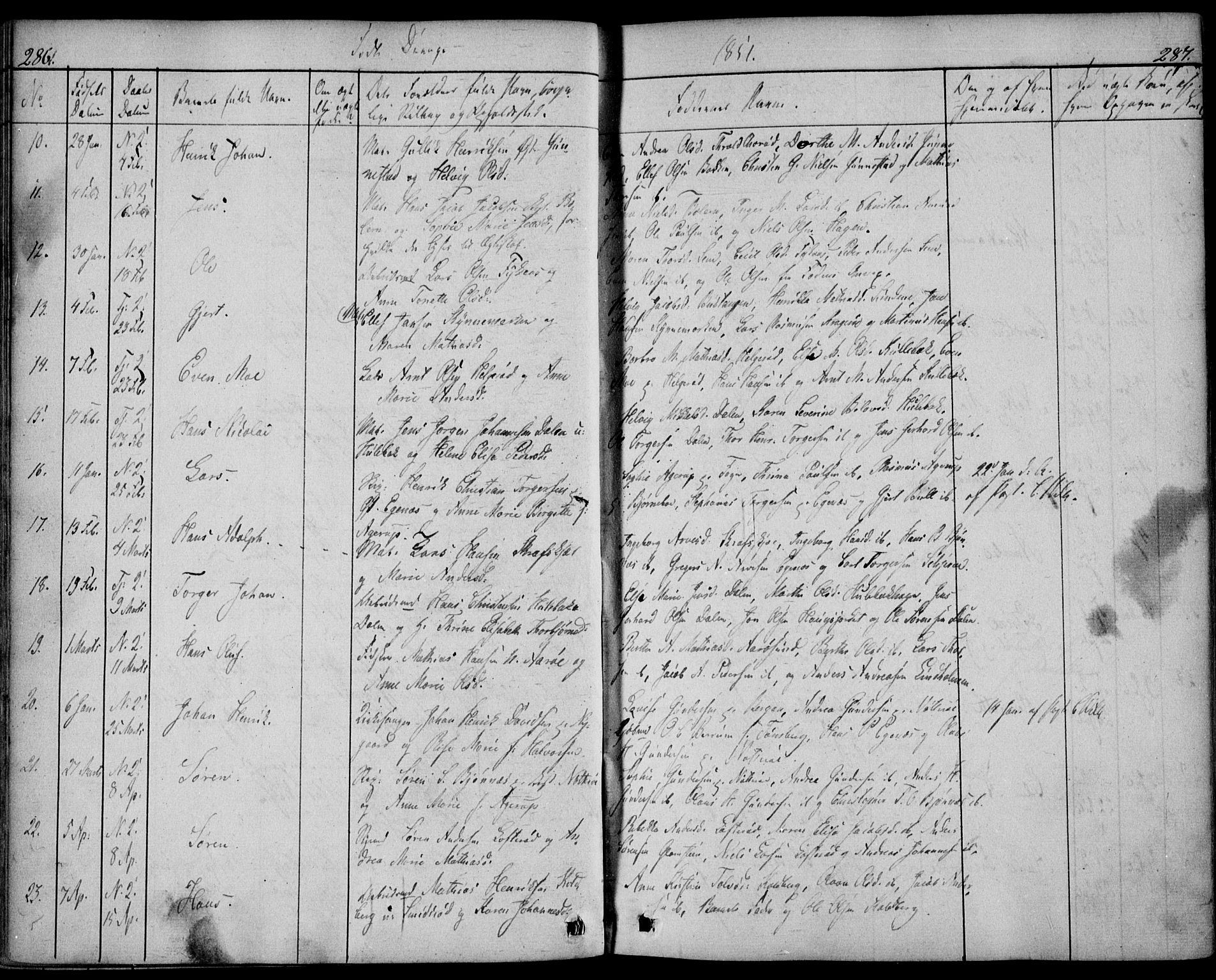 Nøtterøy kirkebøker, SAKO/A-354/F/Fa/L0005: Parish register (official) no. I 5, 1839-1852, p. 286-287