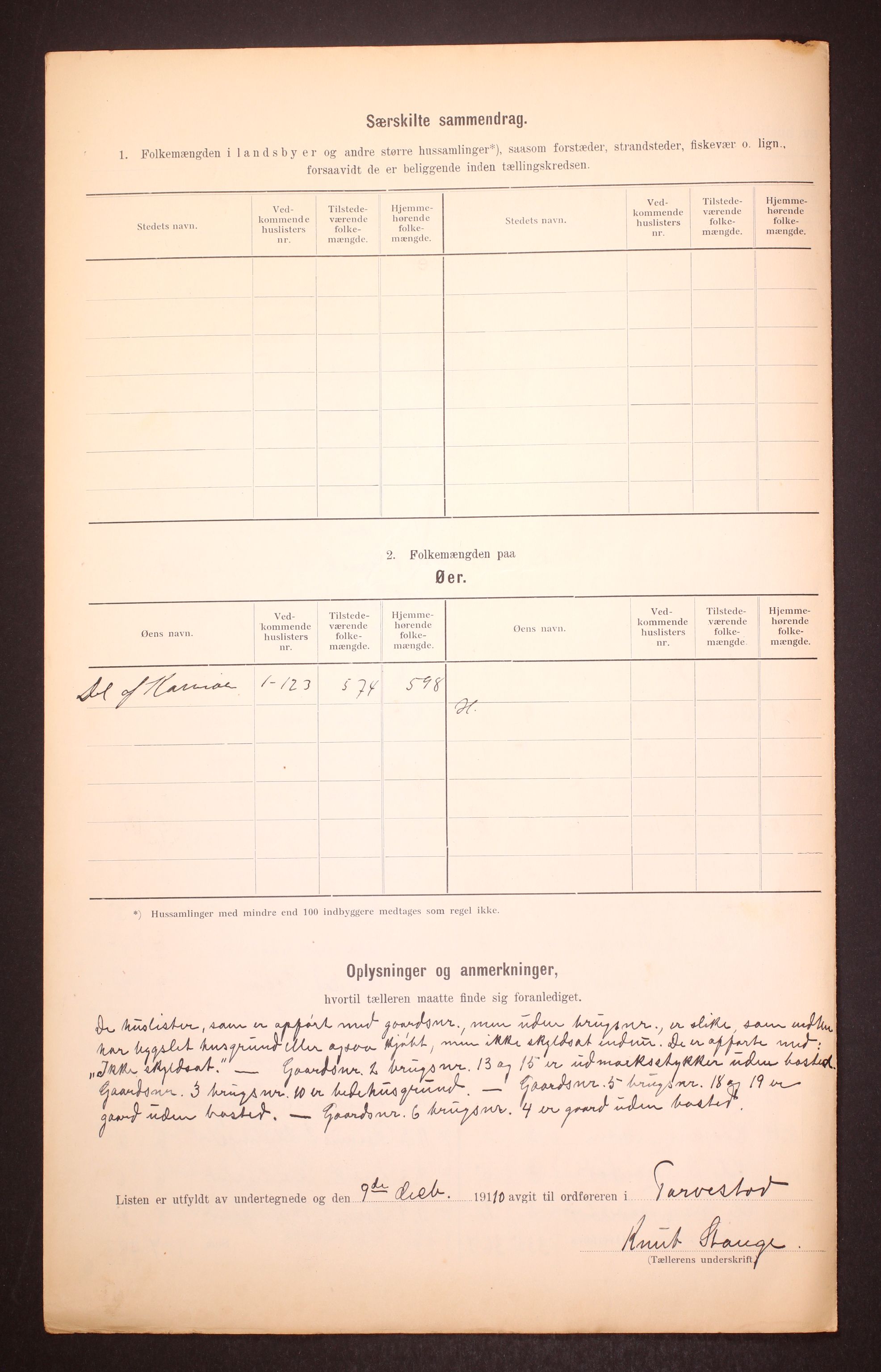 RA, 1910 census for Torvastad, 1910, p. 6