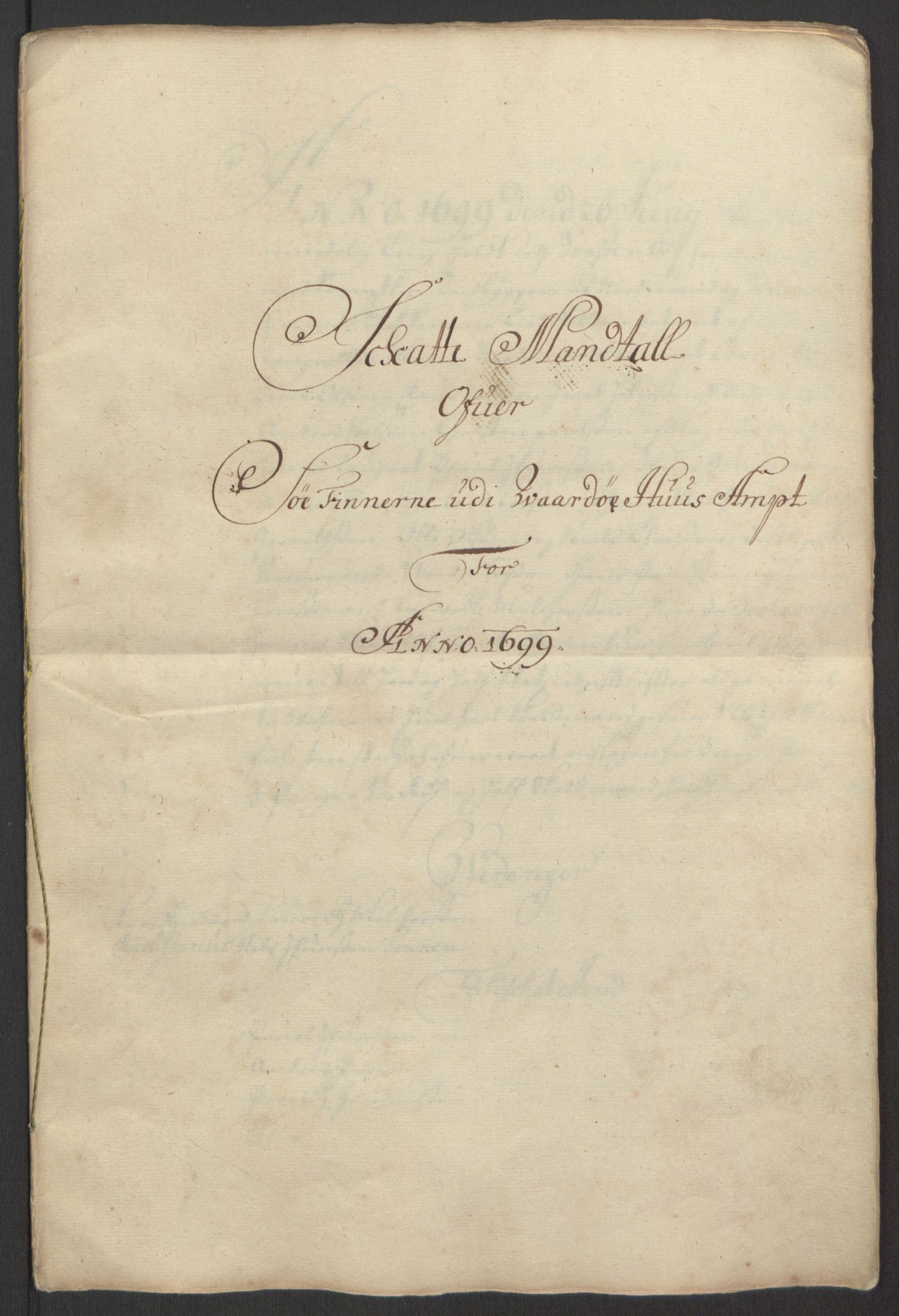 Rentekammeret inntil 1814, Reviderte regnskaper, Fogderegnskap, AV/RA-EA-4092/R69/L4851: Fogderegnskap Finnmark/Vardøhus, 1691-1700, p. 388