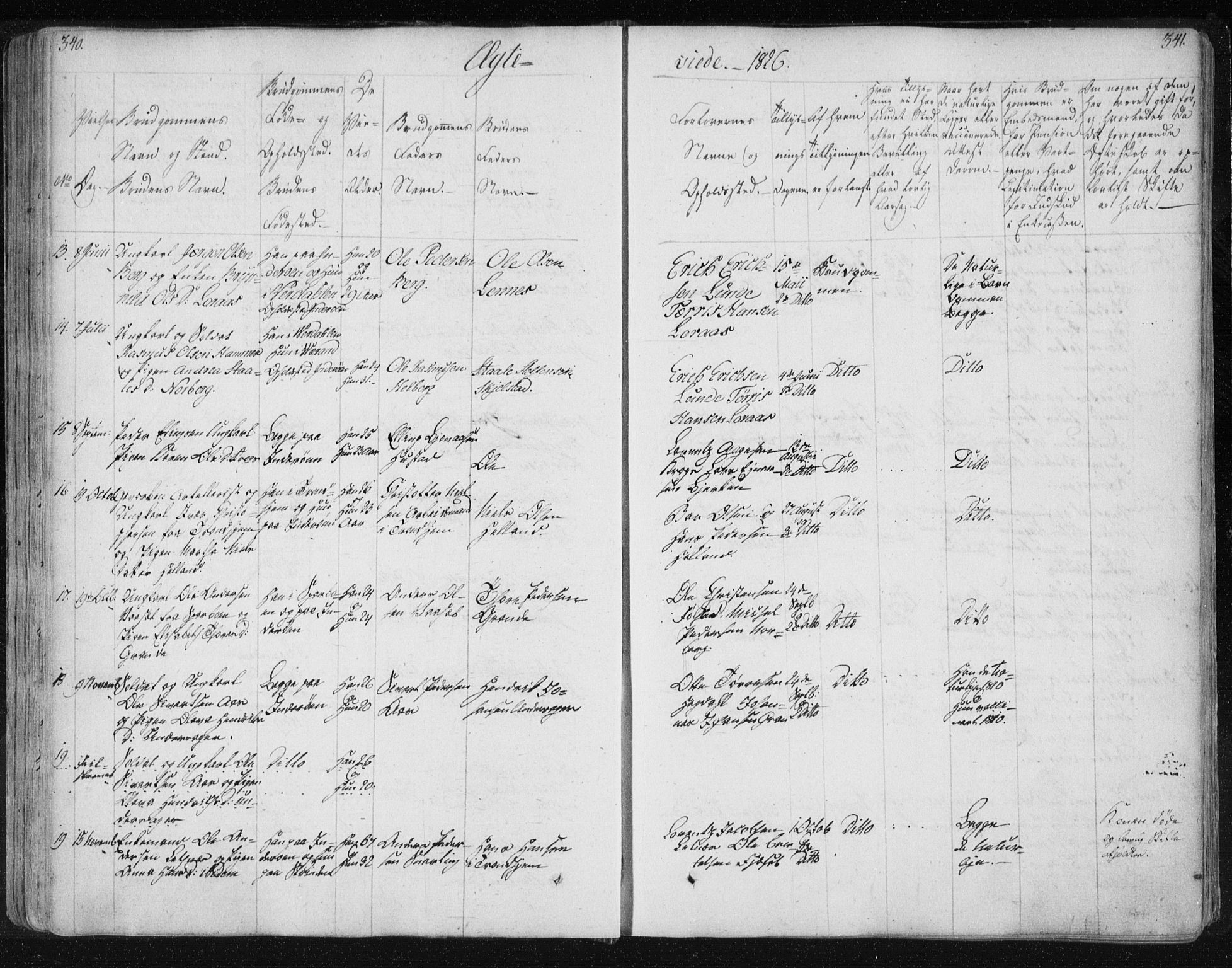 Ministerialprotokoller, klokkerbøker og fødselsregistre - Nord-Trøndelag, SAT/A-1458/730/L0276: Parish register (official) no. 730A05, 1822-1830, p. 340-341