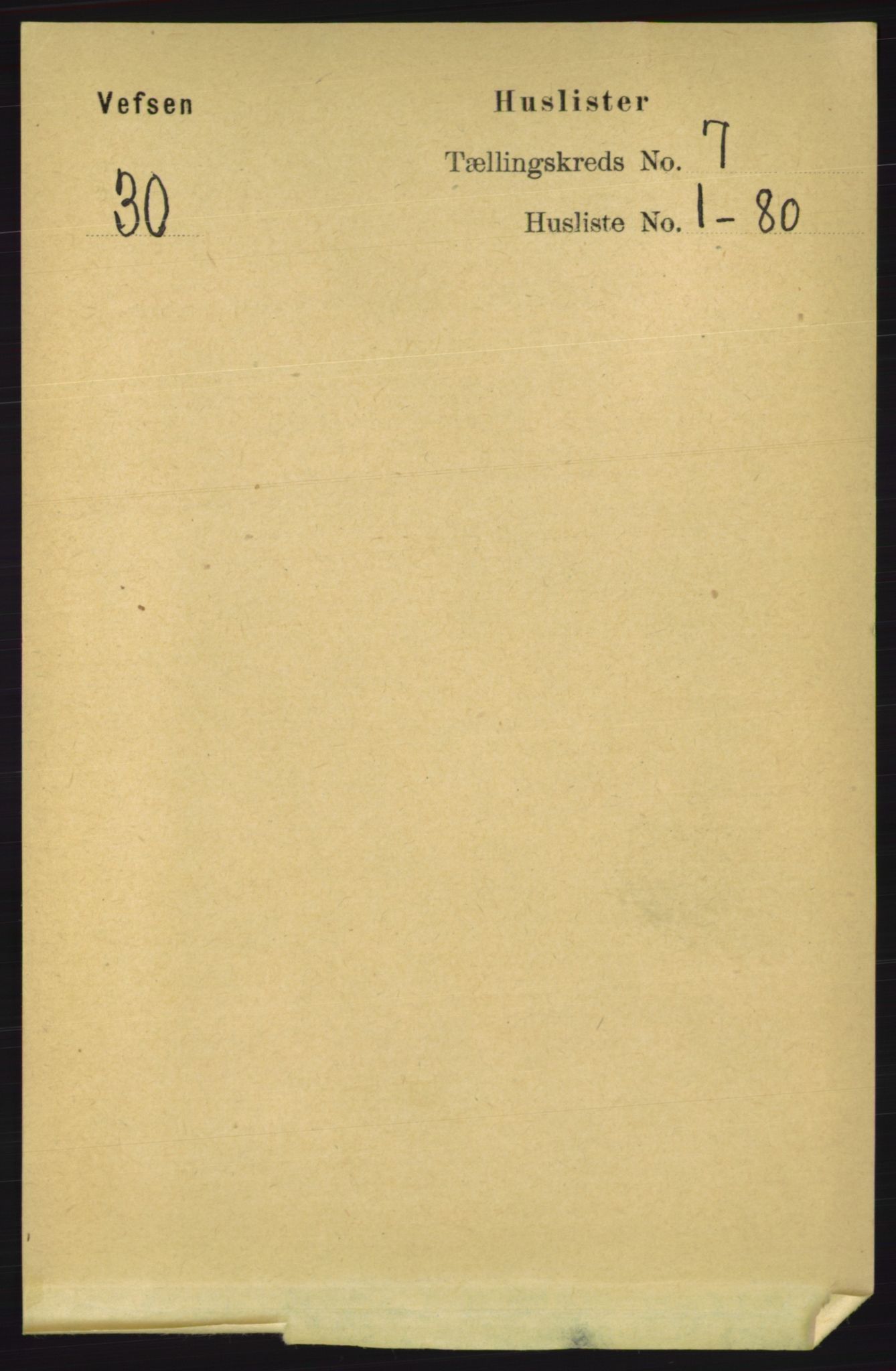 RA, 1891 census for 1824 Vefsn, 1891, p. 3572