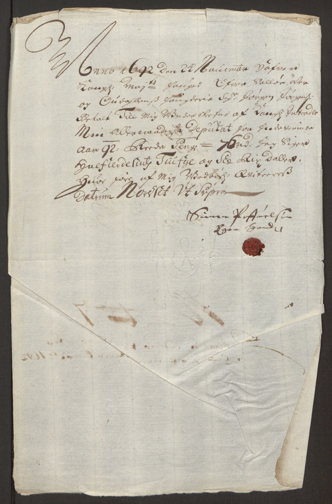 Rentekammeret inntil 1814, Reviderte regnskaper, Fogderegnskap, AV/RA-EA-4092/R13/L0830: Fogderegnskap Solør, Odal og Østerdal, 1692, p. 417