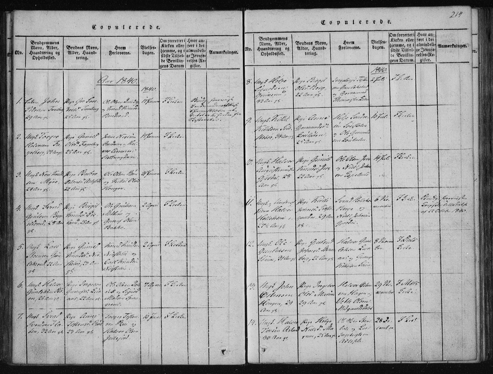 Tinn kirkebøker, AV/SAKO-A-308/F/Fa/L0004: Parish register (official) no. I 4, 1815-1843, p. 213b-214a