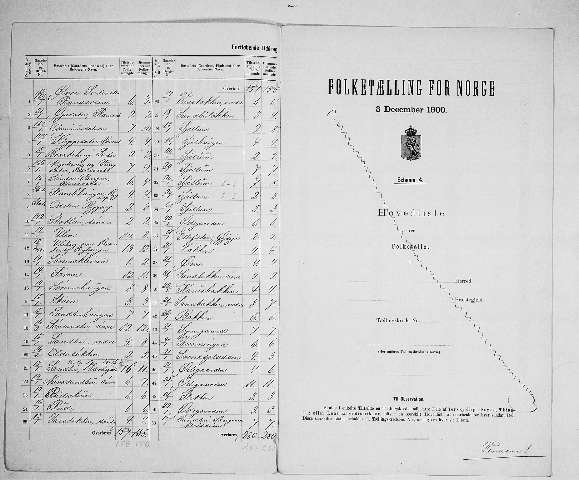 SAH, 1900 census for Vågå, 1900, p. 27