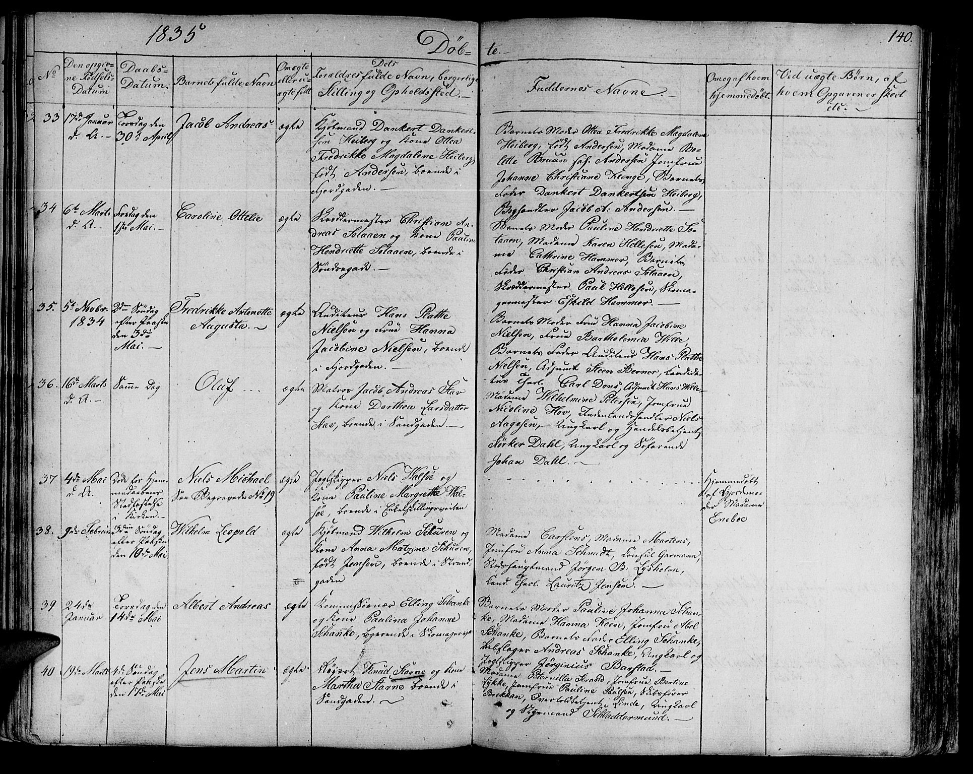 Ministerialprotokoller, klokkerbøker og fødselsregistre - Sør-Trøndelag, AV/SAT-A-1456/602/L0108: Parish register (official) no. 602A06, 1821-1839, p. 140