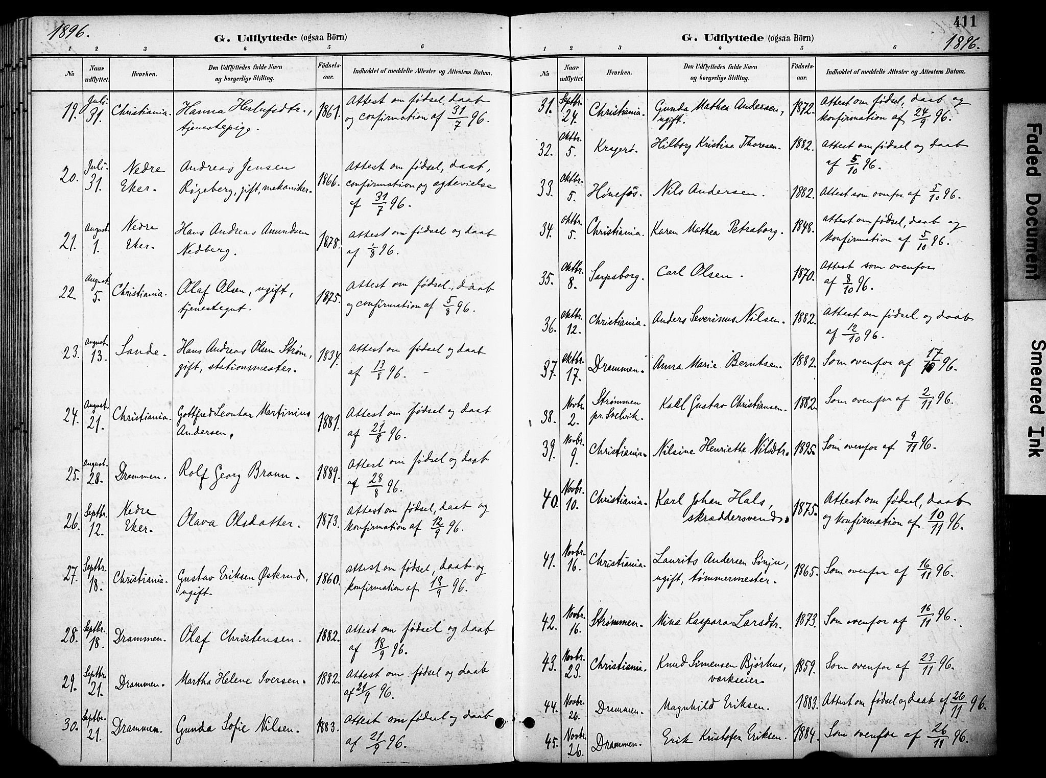 Eiker kirkebøker, SAKO/A-4/F/Fb/L0003: Parish register (official) no. II 3, 1896-1942, p. 411