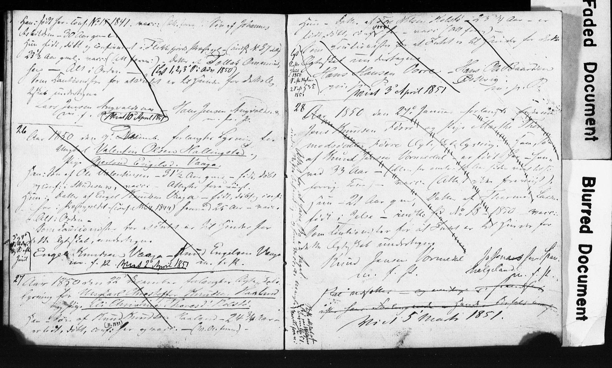 Avaldsnes sokneprestkontor, AV/SAST-A -101851/I/Ie/L0002: Banns register no. IX 2, 1850-1854