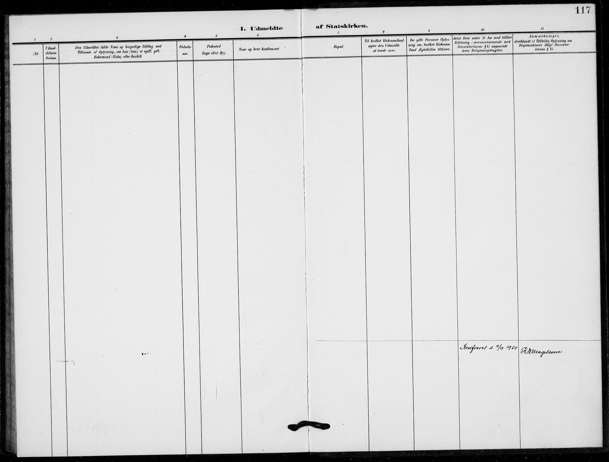 Hof kirkebøker, AV/SAKO-A-64/G/Gb/L0003: Parish register (copy) no. II 3, 1902-1917, p. 117